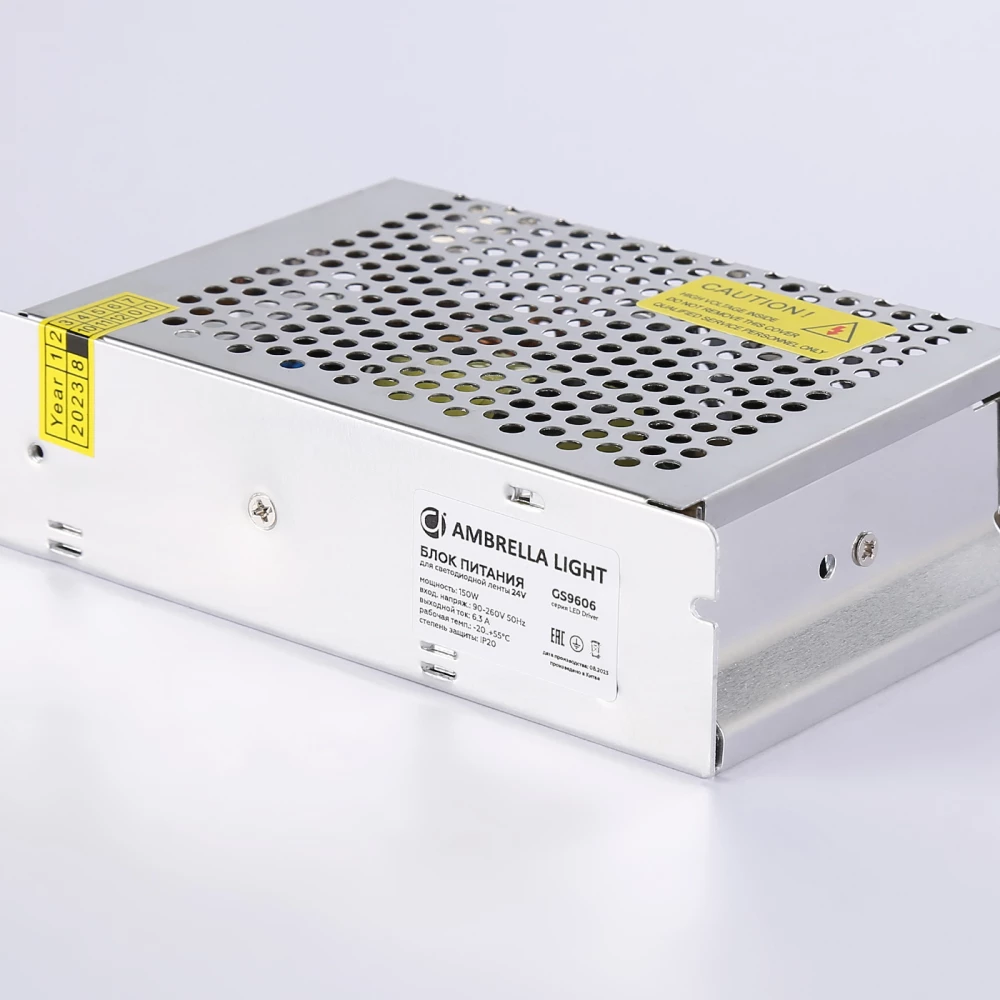 Блок питания для светодиодной ленты 24V 150W 6.3A IP20 90-260V 159*98*38 GS9606 GS9606 блок питания 24V 150W 6.3A IP20 90-260V 159*98*38 - Viokon.com