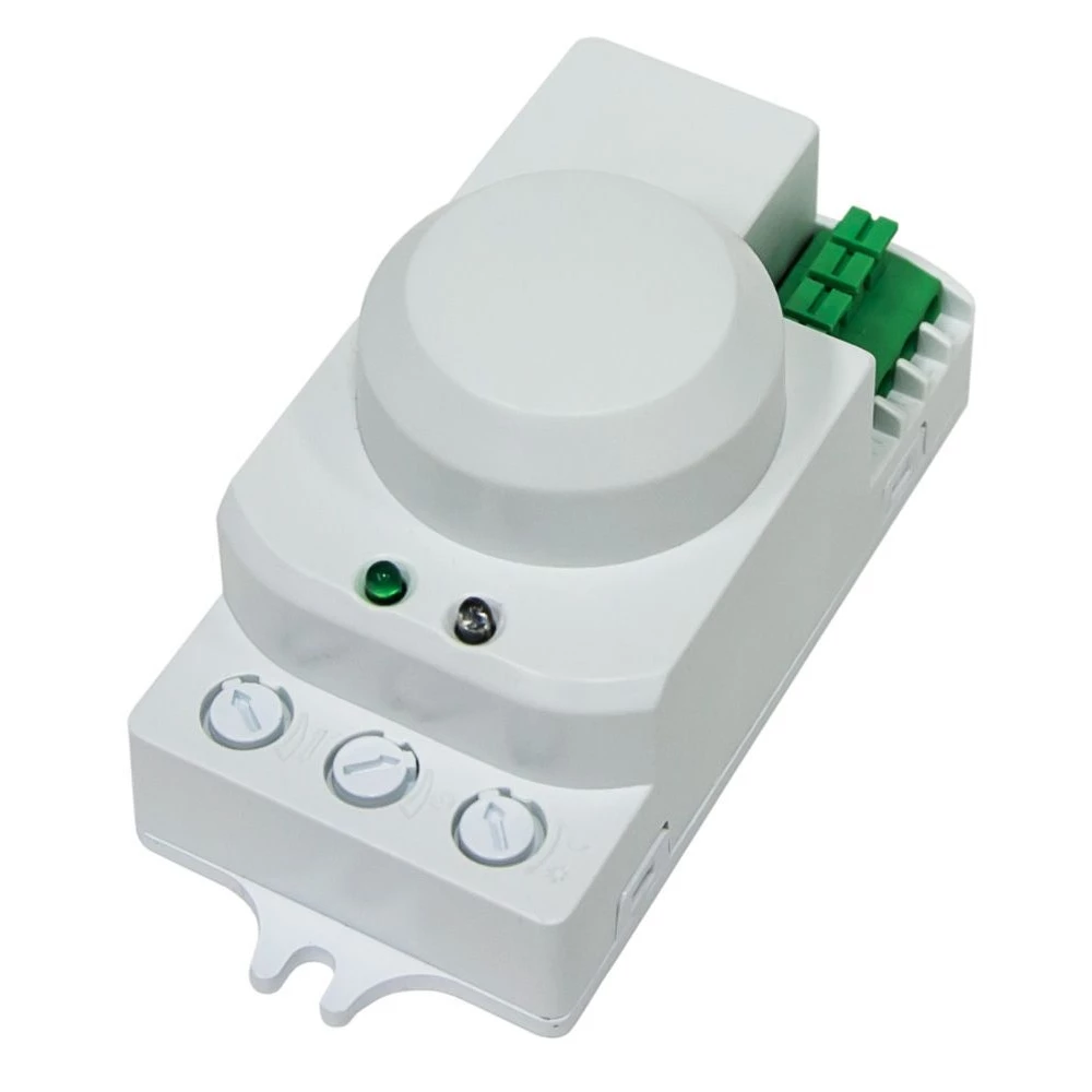 Микроволновый датчик движения 5.8GHz 230V 1200W 8m 360° белый, SEN40 (22069) - Viokon.com