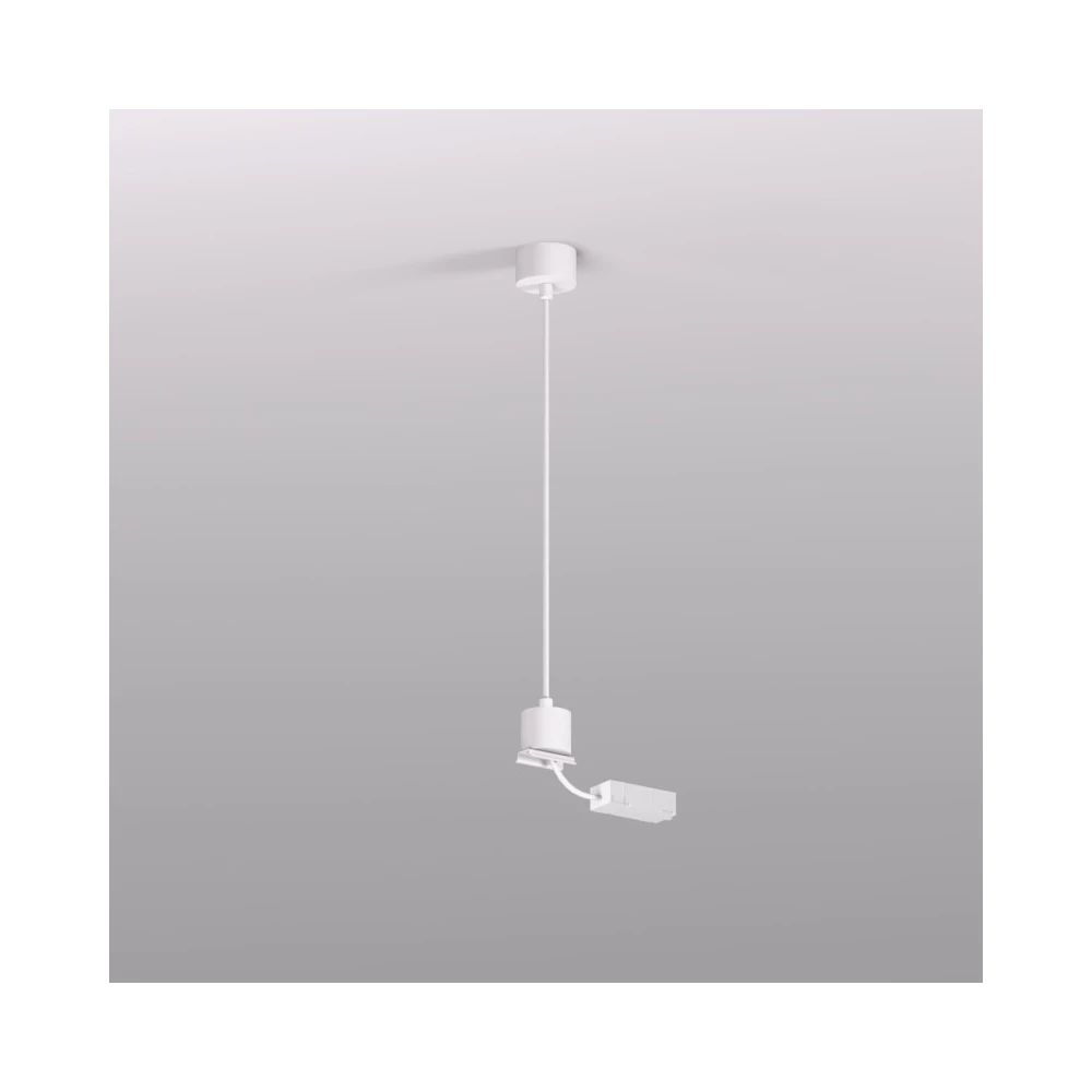 TR2124-WH Подвод питания для подвесного монтажа трека SMART BASE АС 220-240V IP20 5м белый алюминий - Viokon.com