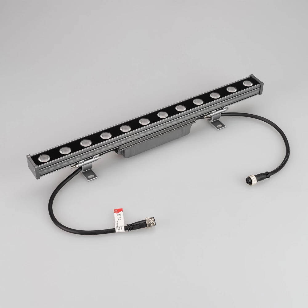 Линейный прожектор AR-LINE-500-12W Warm3000 (GR, 15 deg, 230V) (Arlight, IP65 Металл, 3 года) 042176 - Viokon.com