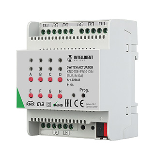 INTELLIGENT ARLIGHT Релейный модуль KNX-708-SW10-DIN (BUS, 8x10A) (Arlight, -) 025665 - Viokon.com