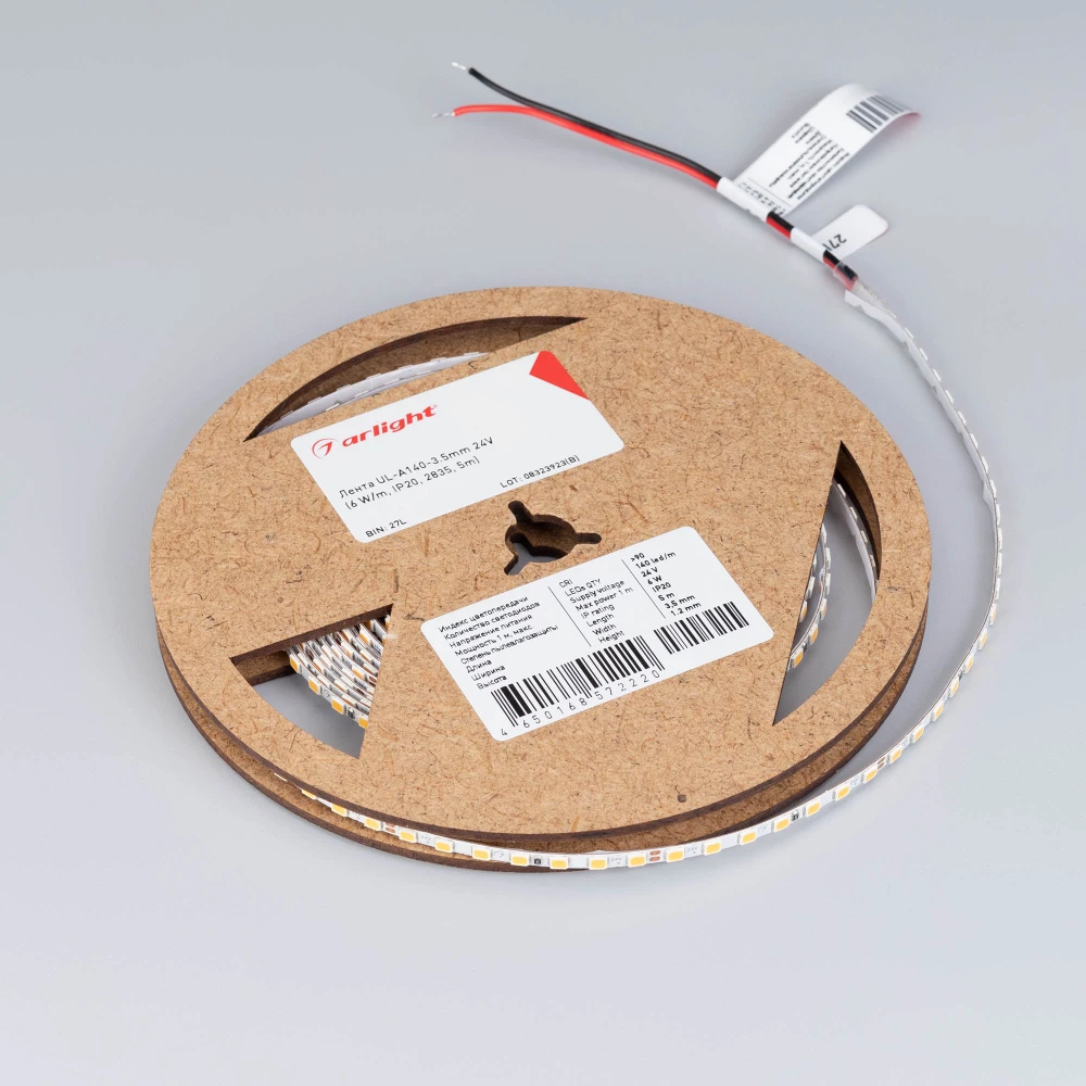 Лента UL-A140-3.5mm 24V Day4000 (6 W/m, IP20, 2835, 5m) (Arlight, узкая) 045968 - Viokon.com