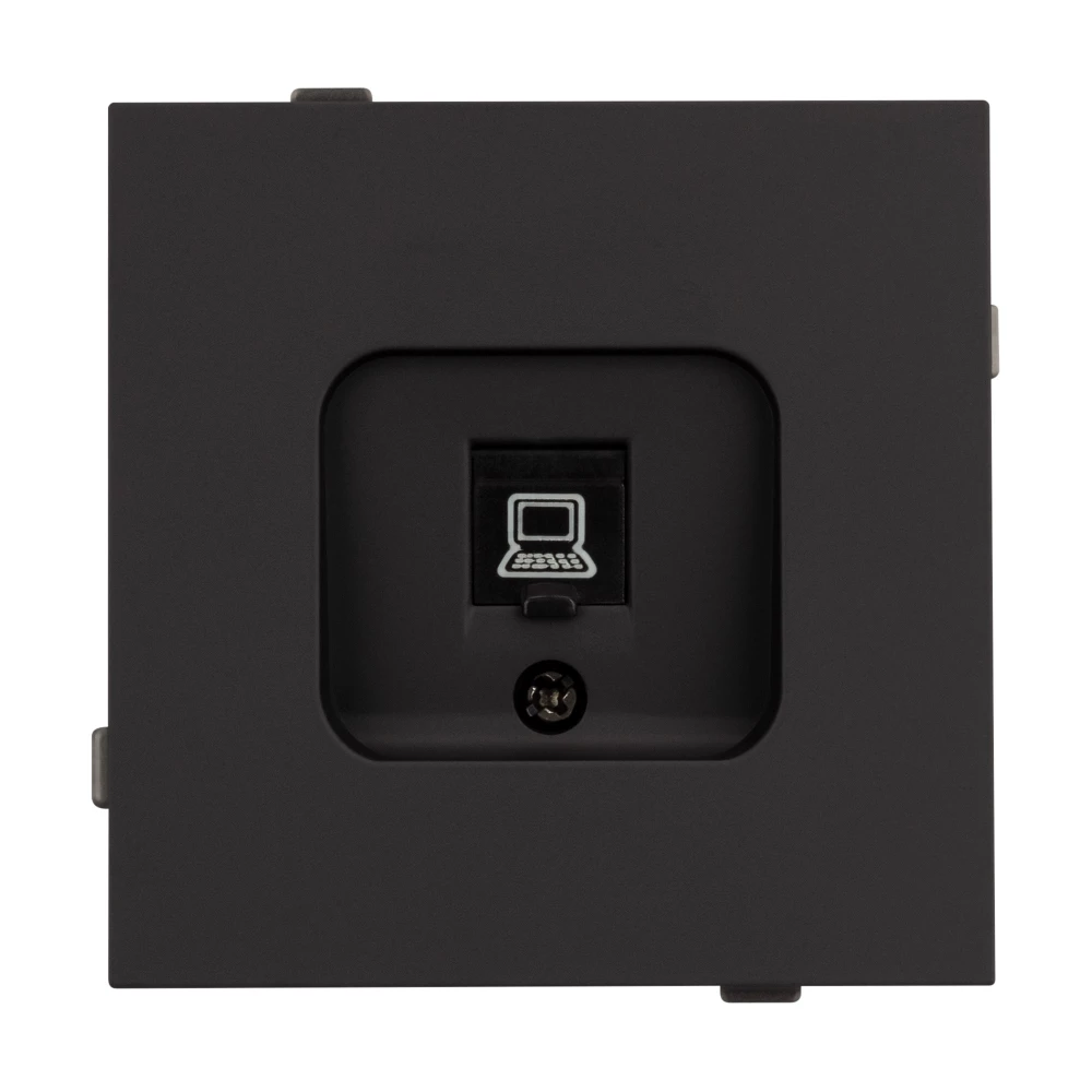 Механизм компьютерной розетки SCT-TENDO-MPC1-SFPL-BK (RJ-45, CAT6) (Arlight, Матовый черный) 054591 - Viokon.com