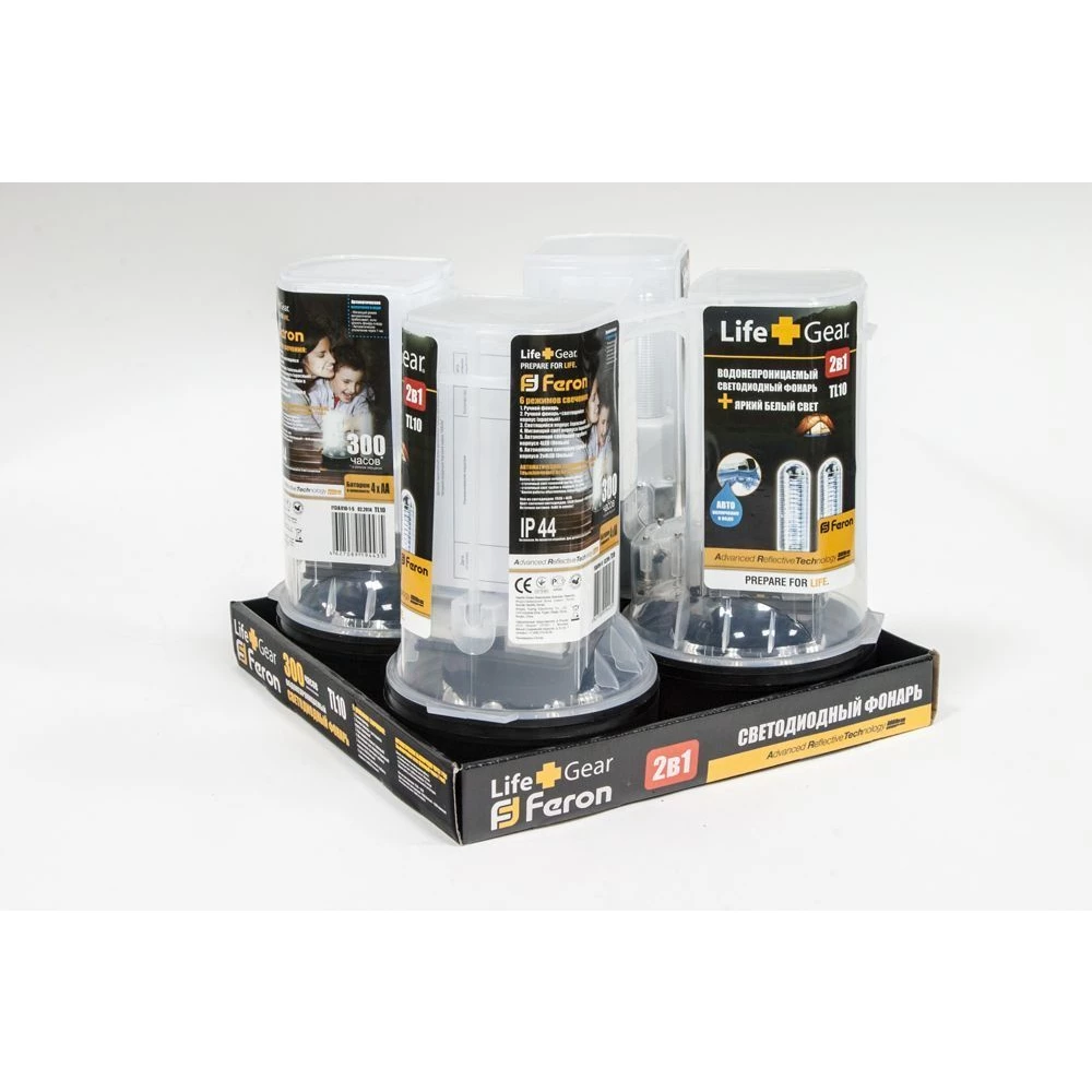 Фонарь 17+4 Leds черный 4*АA, TL10 (12945) - Viokon.com