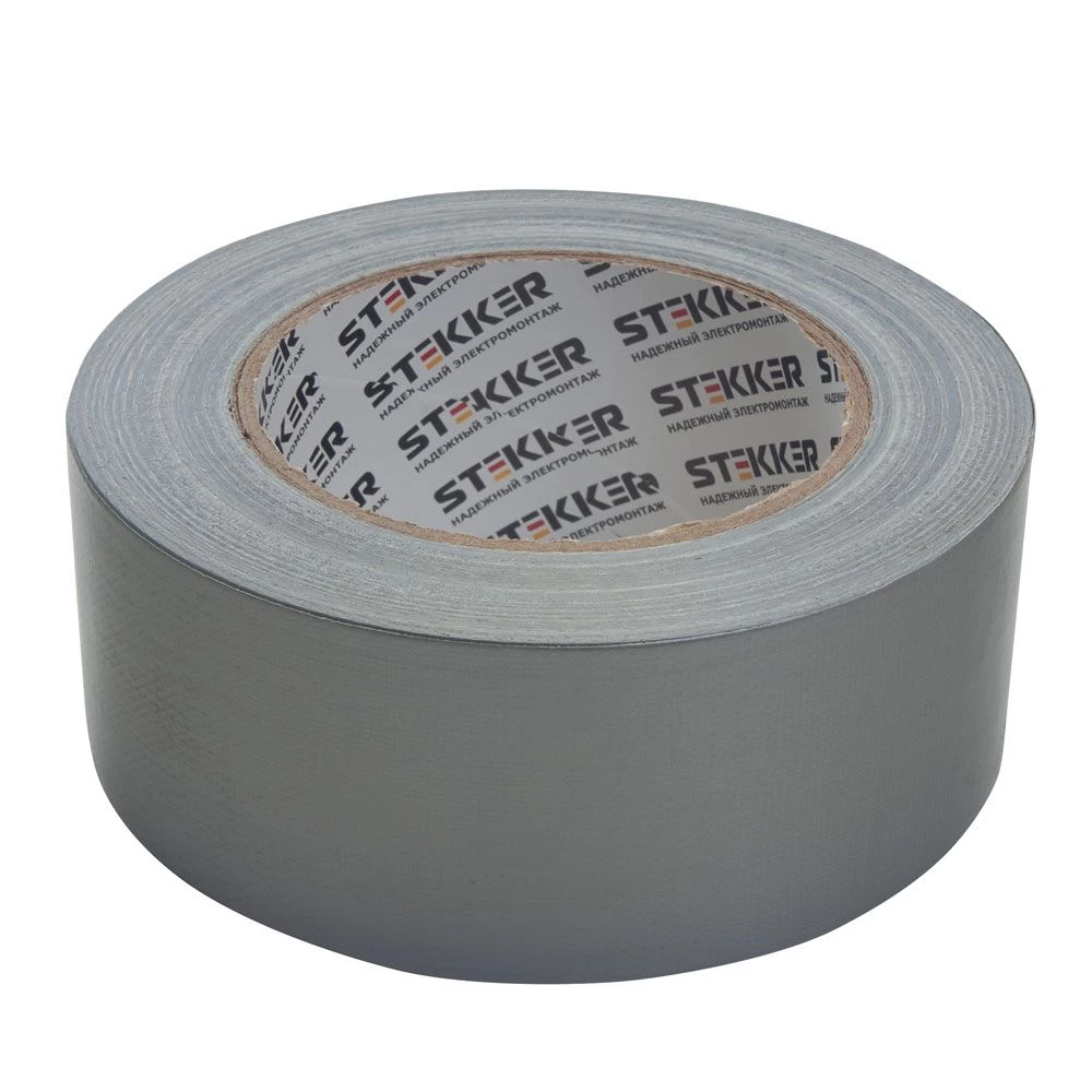 Армированная клейкая лента STEKKER INTP4-02148-40  0,21*48 мм, 40м, на тканевой основе, серый (39143) - Viokon.com