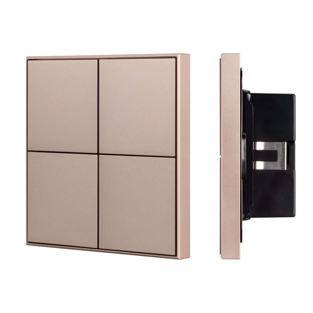 INTELLIGENT ARLIGHT Кнопочная панель KNX-304-23-IN Champagne (BUS, Frame) (IARL, IP20 Металл, 2 года) 039669 - Viokon.com