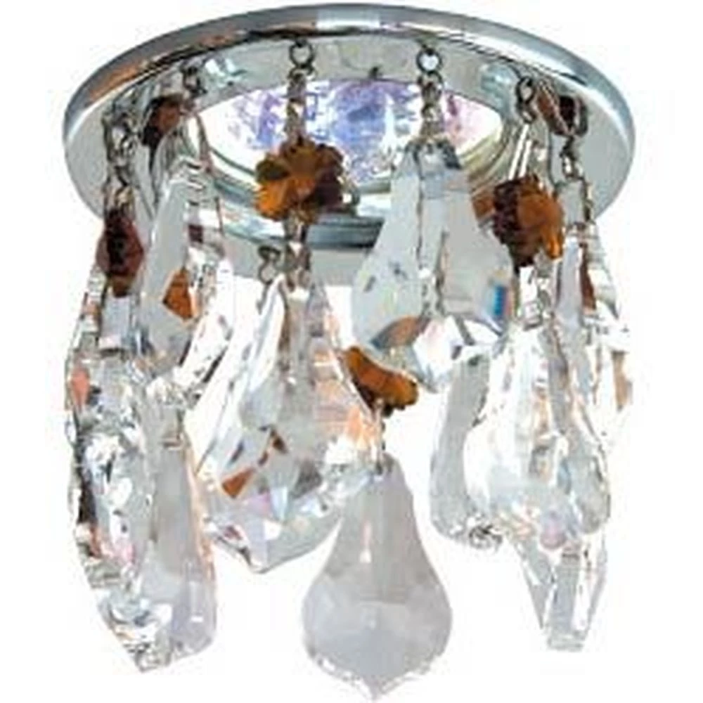 Светильник потолочный, MR16 G5.3 прозрачный + коричневый, хром, CD4208 (18624) - Viokon.com