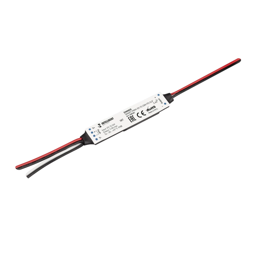 INTELLIGENT ARLIGHT Диммер SMART-PWM-101-72-DIM-PD-SUF (12-24V, 1x3A, SS, 2.4G) (IARL, Пластик) 038181 - Viokon.com