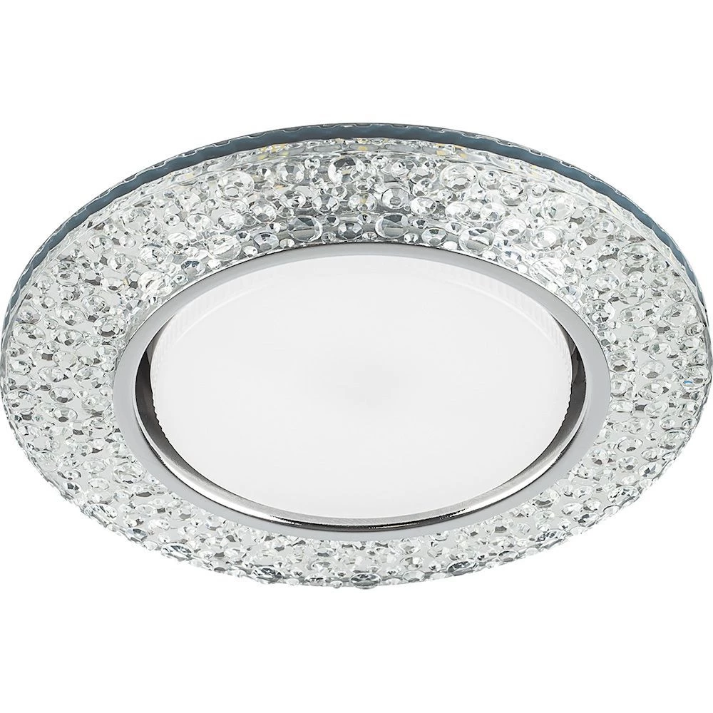 Светильник встраиваемый с белой LED подсветкой Feron CD4032 потолочный GX53 без лампы, прозрачный, хром (32996) - Viokon.com