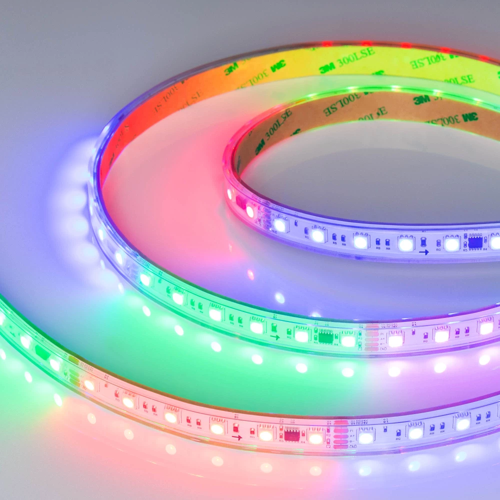 Лента герметичная DMX-PS-B60-15mm 24V RGB-PX6 (15W/m, IP67, 5060, 5m) (Arlight, -) 037090 - Viokon.com
