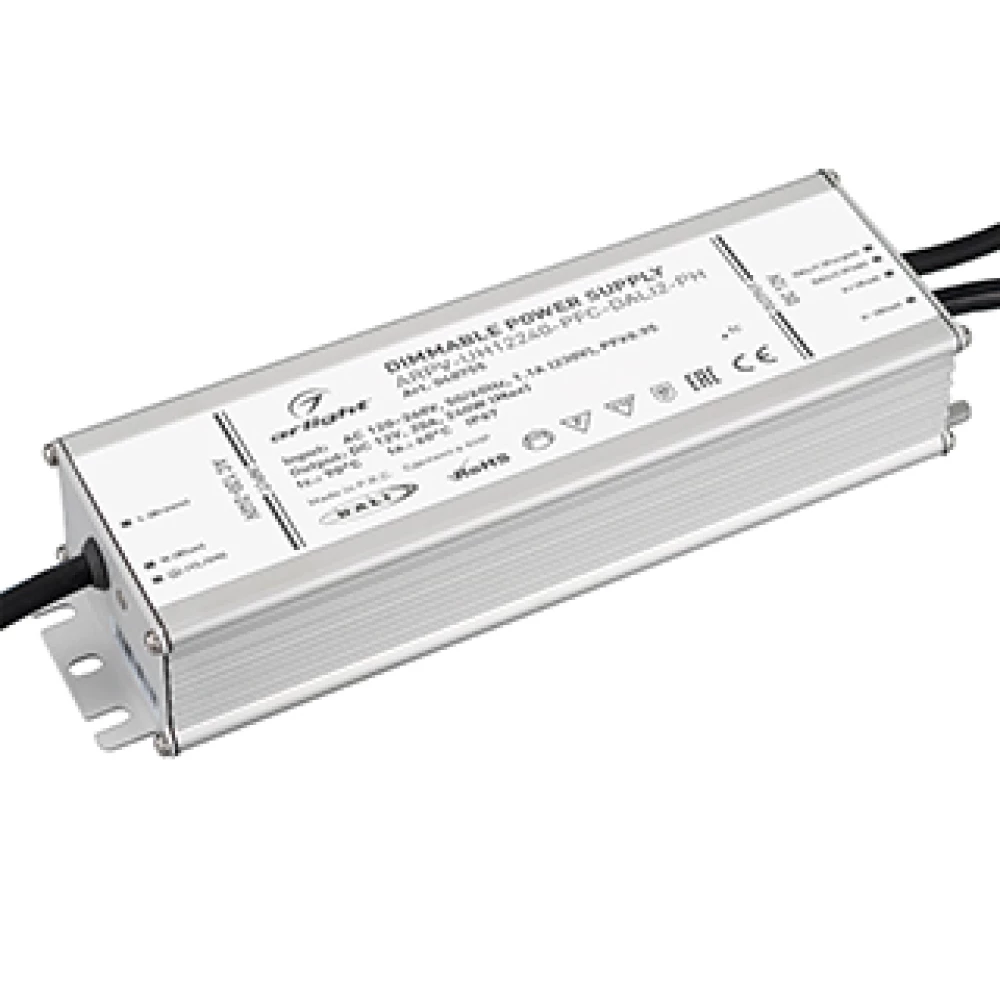 Блок питания ARPV-UH12240-PFC-DALI2-PH (12V, 20A, 240W) (Arlight, IP67 Металл, 7 лет) 040755 - Viokon.com