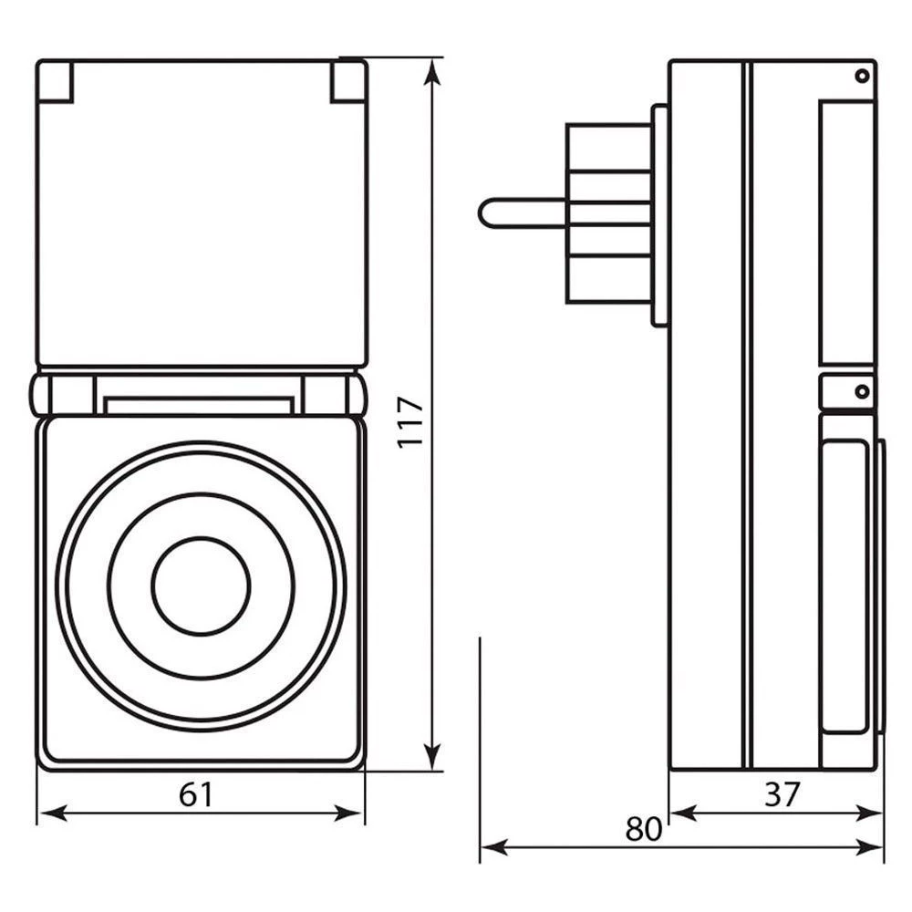 Розетка с таймером Feron TM51 суточная мощность 3500W/16A  IP44 (23239) - Viokon.com