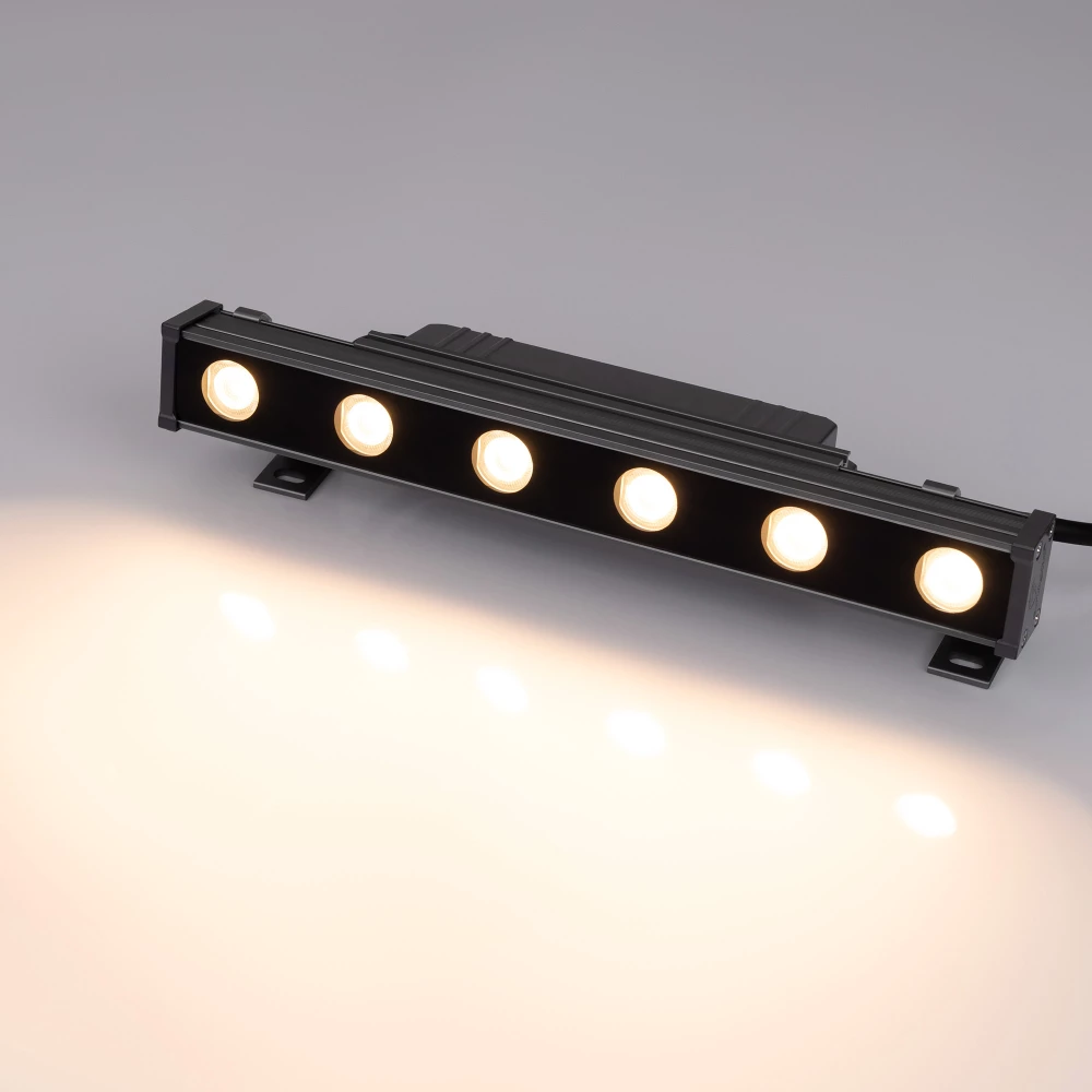 Линейный прожектор AR-LINE-300-6W Warm2700 (GR, 15 deg, 230V) (Arlight, IP65 Металл, 3 года) 051768 - Viokon.com