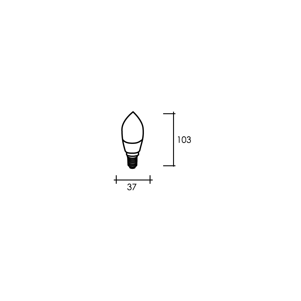 LED E14 C37A 55W 4500K - Viokon.com