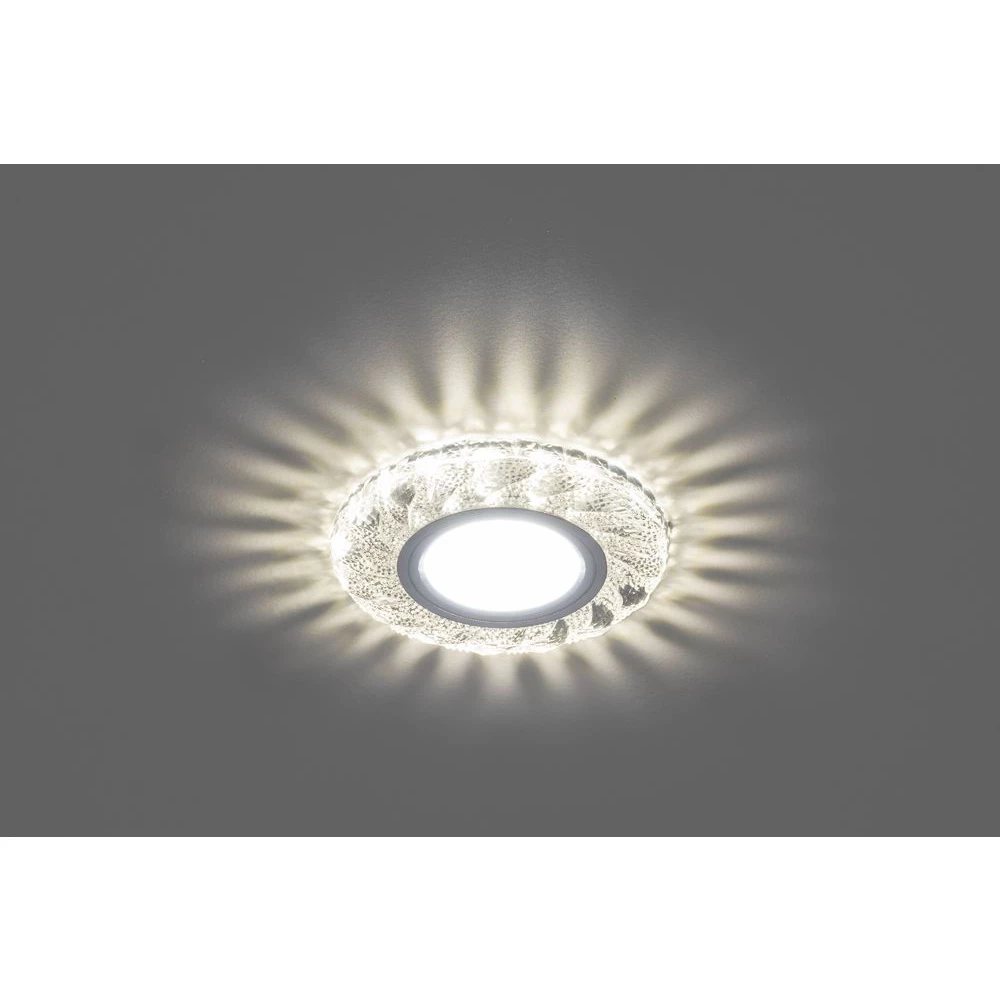 Светильник встраиваемый с белой LED подсветкой Feron CD907 потолочный MR16 G5.3 белый (28850) - Viokon.com