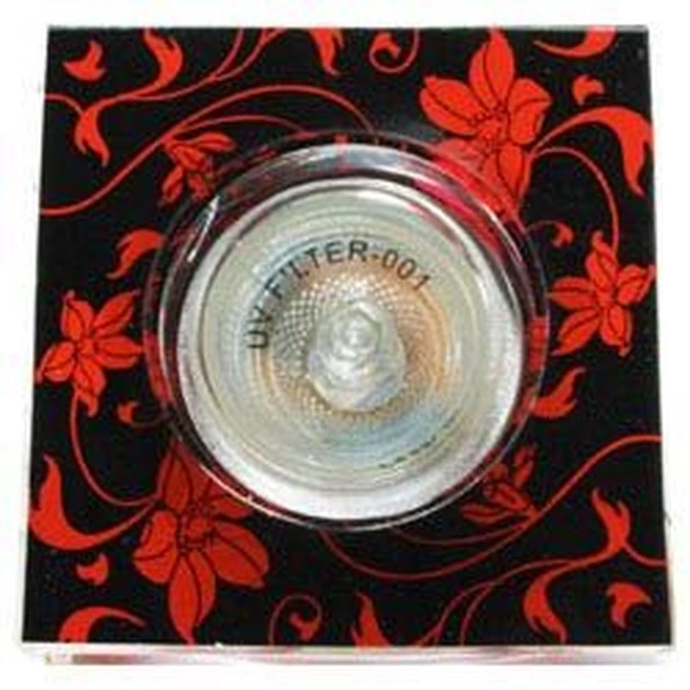 Светильник потолочный, JCDR G5.3 черный фон - красный рисунок, с лампой, CD2036/ CD6036 (18381) - Viokon.com