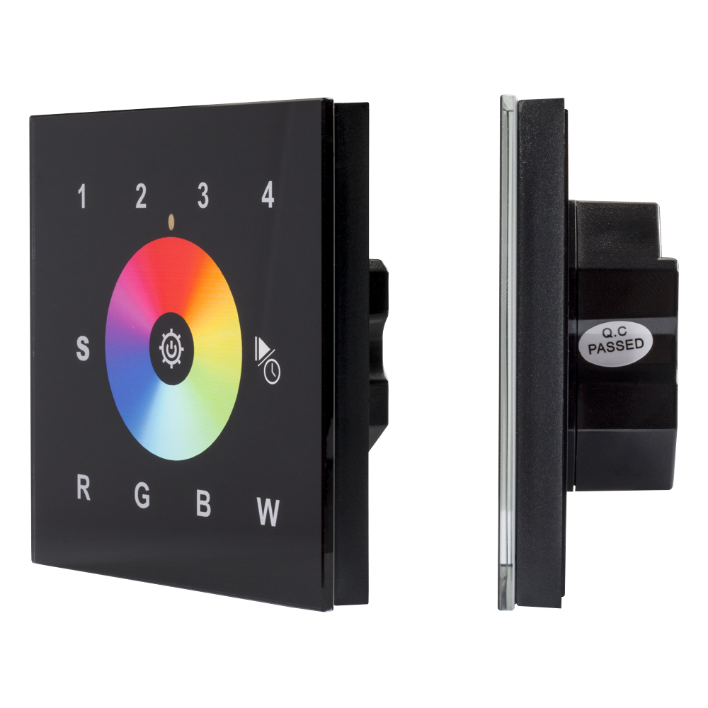 INTELLIGENT ARLIGHT Сенсорная панель DALI-901-11-4G-RGBW-DT6-IN Black (BUS/230V) (IARL, IP20 Пластик, 3 года) 037203 - Viokon.com