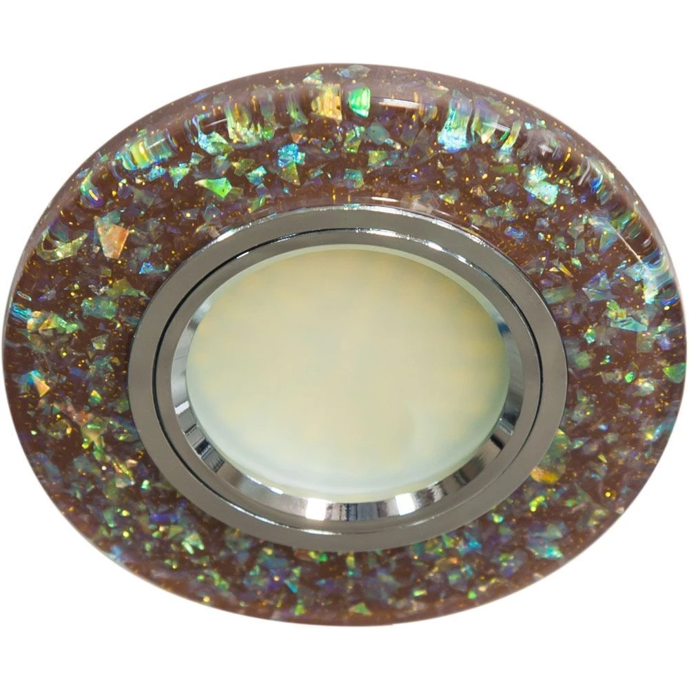 Светильник встраиваемый с белой LED подсветкой Feron 8585-2 потолочный MR16 G5.3 коричневый (28580) - Viokon.com