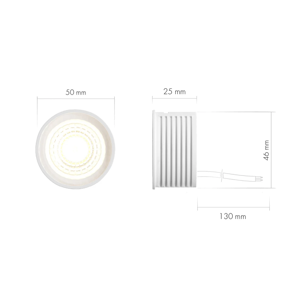DK3000-8W dim Керамический светодиодный модуль Белый с прозрачной линзой 60 градусов 8 Вт 3000К диммируемый - Viokon.com