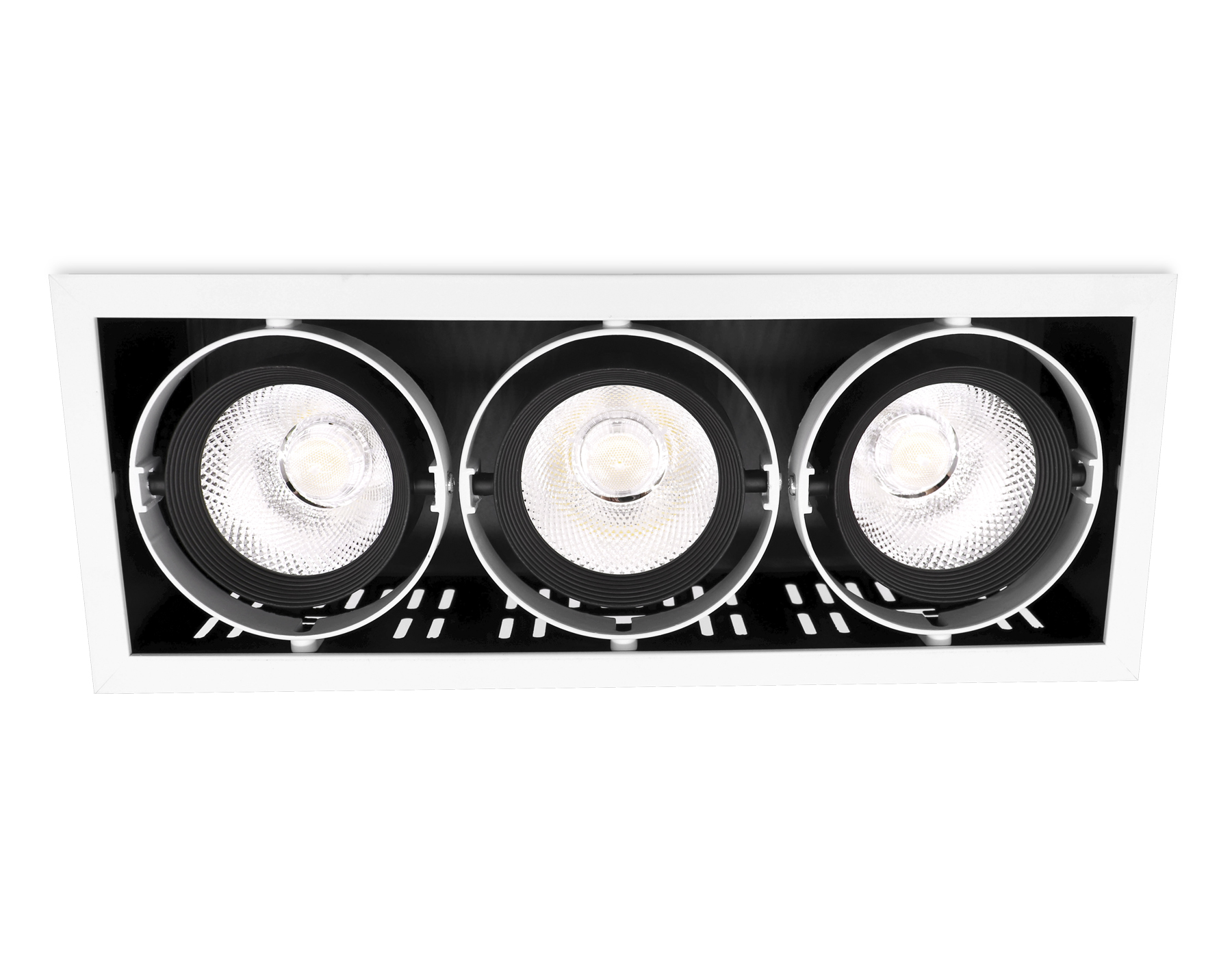 Карданный встраиваемый светодиодный светильник T813 BK/CH 3*12W 4200K - Viokon.com