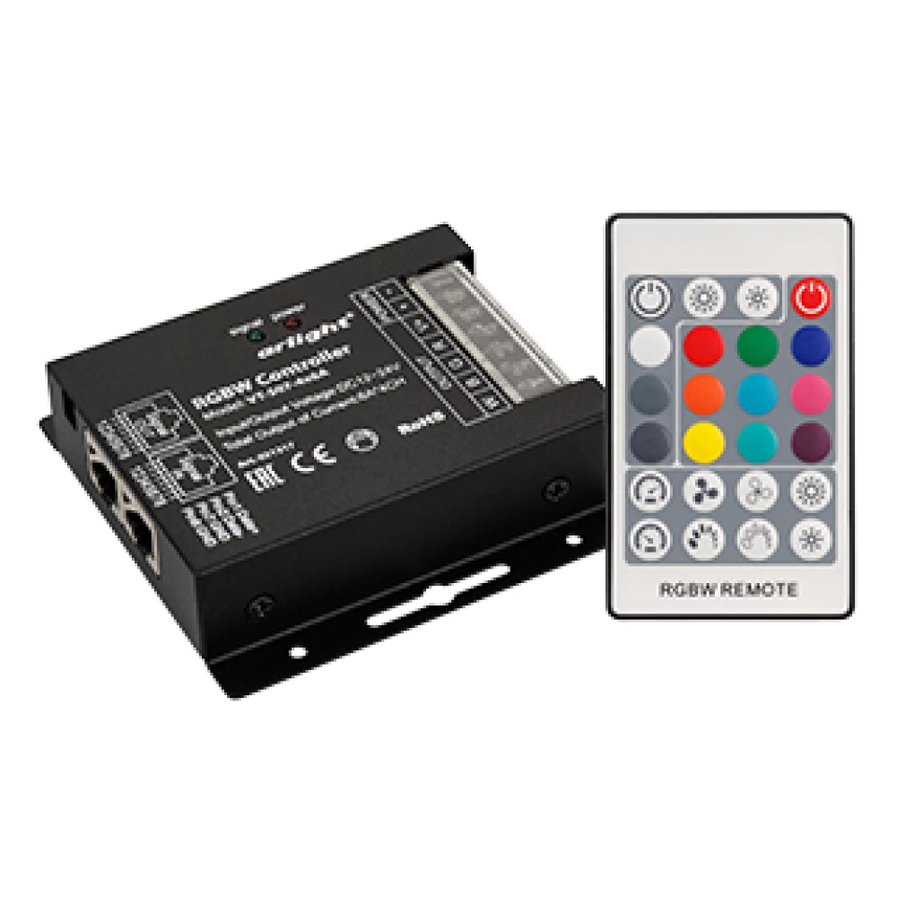 Контроллер VT-S07-4x6A (12-24V, ПДУ 24 кн, RF) (Arlight, IP20 Металл, 3 года) 021317 - Viokon.com