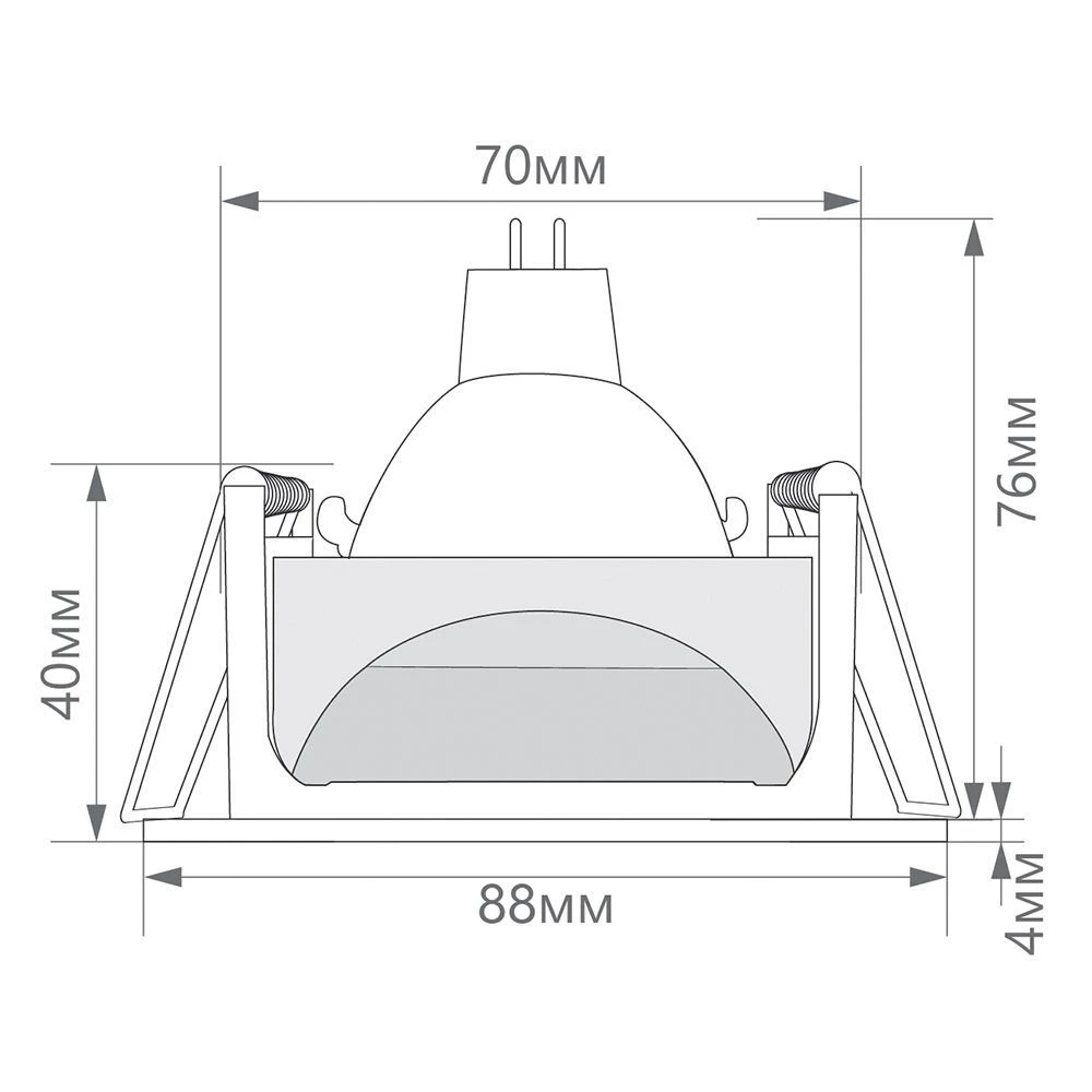 Светильник встраиваемый Feron DL2830 потолочный MR16 GU5.3 белый, черный (32646) - Viokon.com