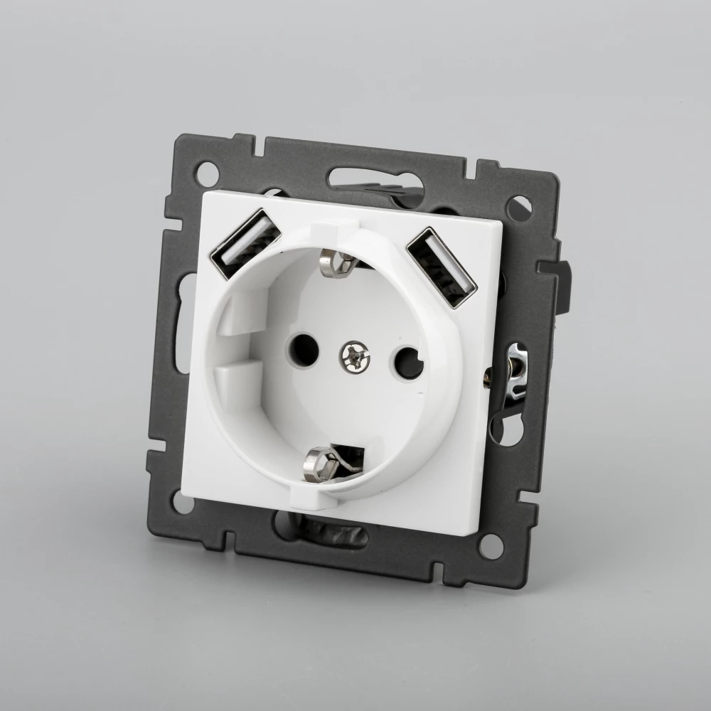Механизм розетки с USB зарядкой SCT-MUAA-PL-WH-V (250V, 16A) (Arlight, -) 049818 - Viokon.com