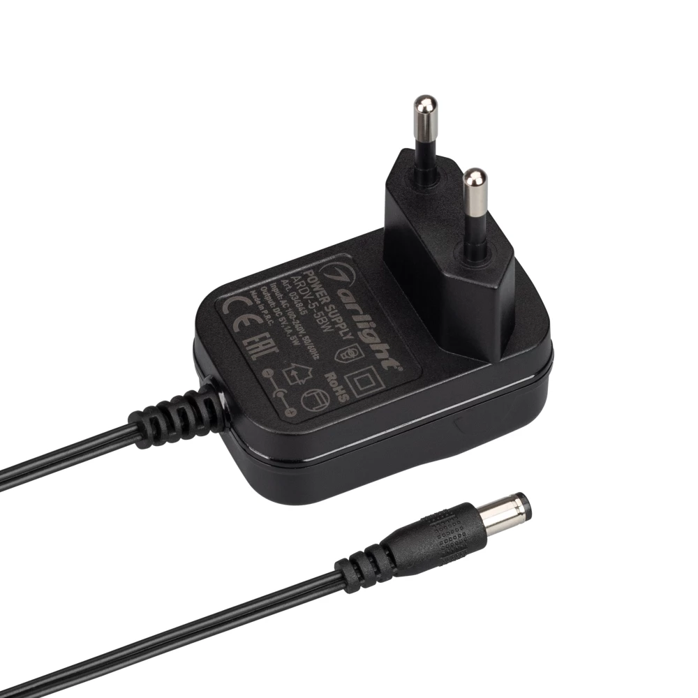 Блок питания ARDV-5-5BW (5V, 1A, 5W) (Arlight, Адаптер, 3 года) 034845 - Viokon.com