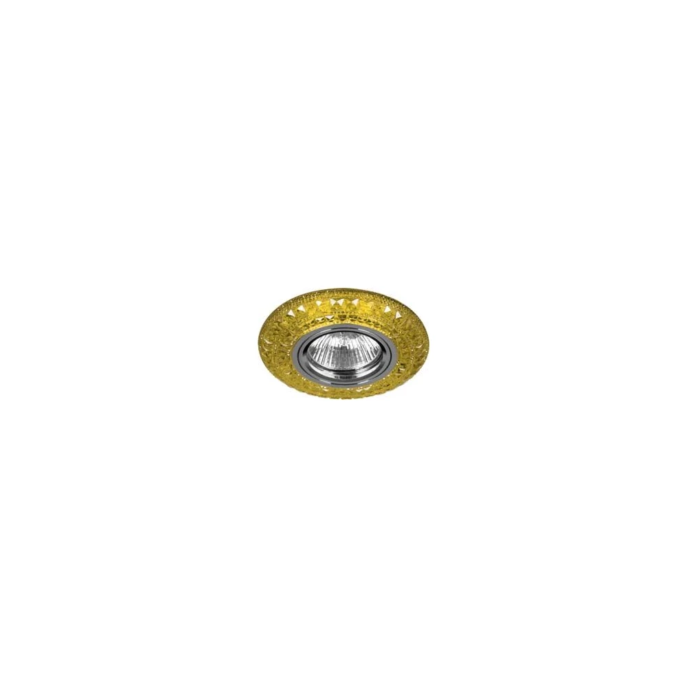 Светильник встраиваемый, 12LED*2835 SMD, MR16 50W G5.3, желтый, хром, CD877 (28606) - Viokon.com