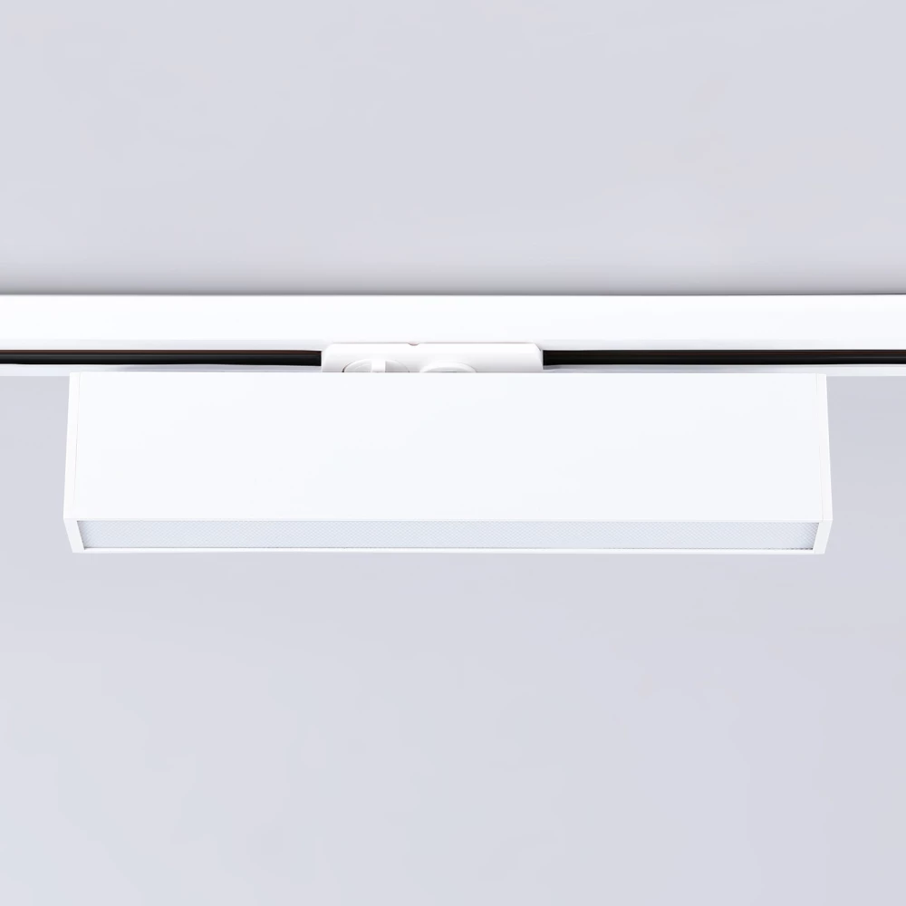 Трековый однофазный светодиодный светильник GL6761 WH белый LED 12W 3000K 300*22*48 - Viokon.com