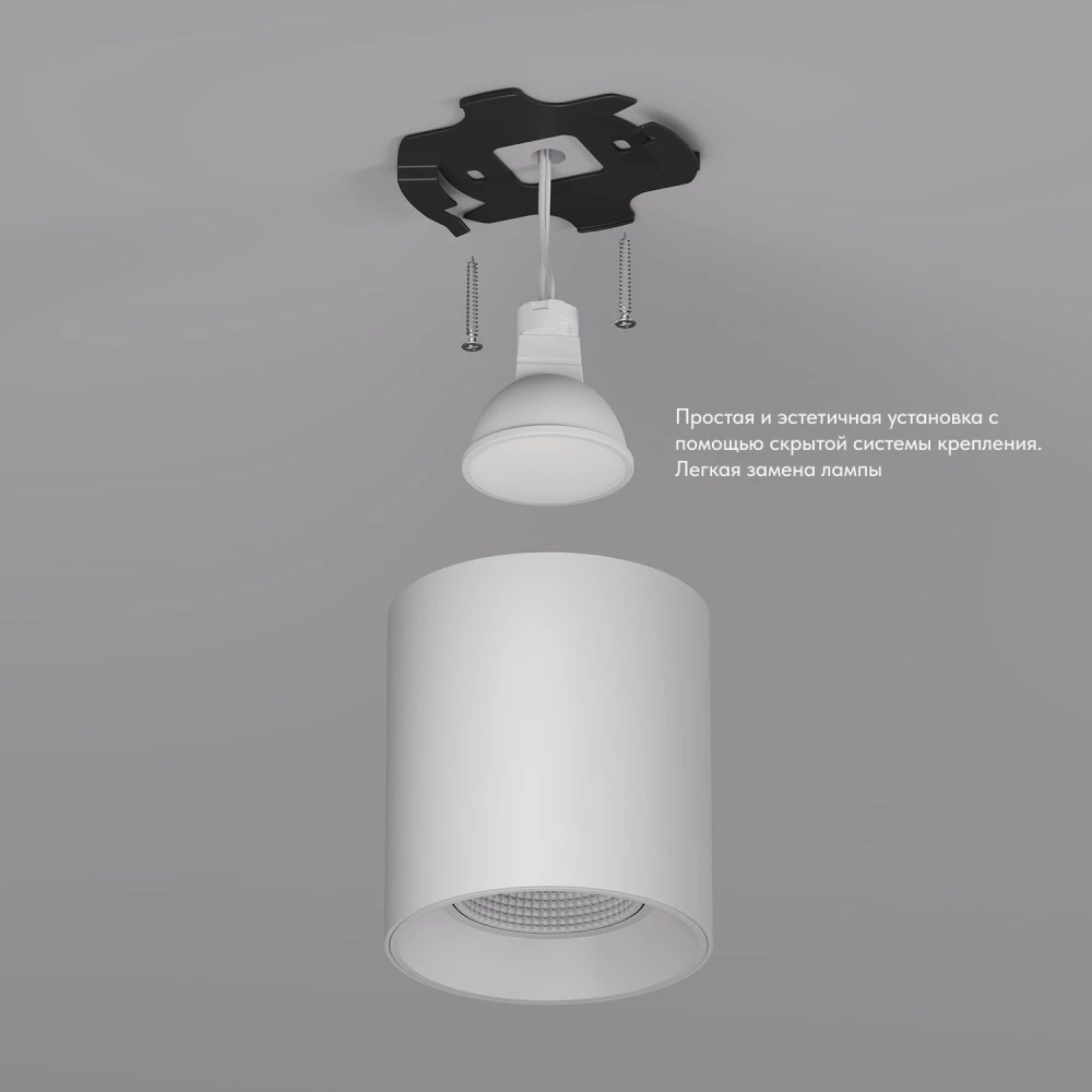 DK3090-WH Светильник накладной IP 20 10 Вт GU53 LED белыйбелый пластик - Viokon.com