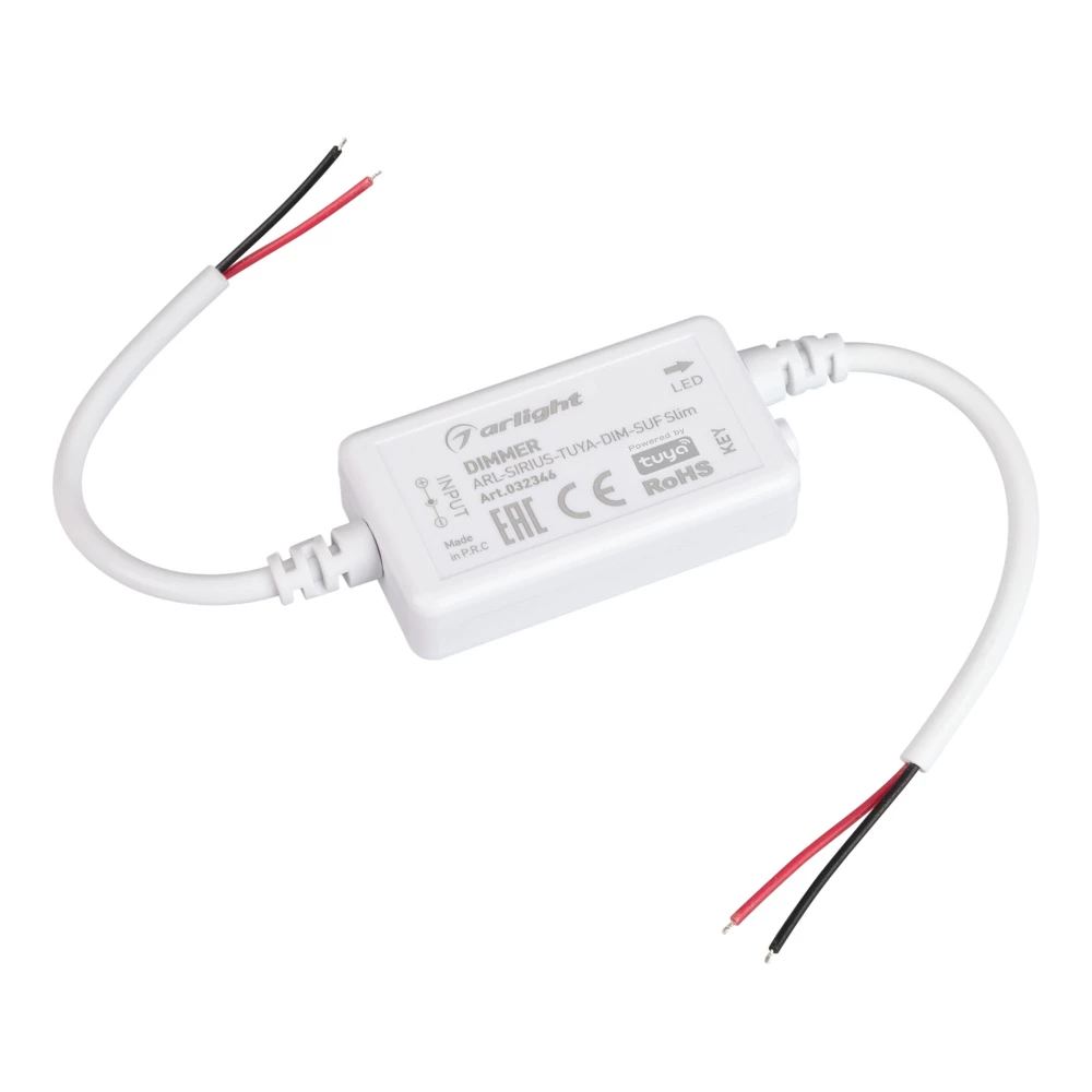 Диммер ARL-SIRIUS-TUYA-DIM-SUF Slim (12-24V, 1x6A, 2.4G) (Arlight, IP20 Пластик, 3 года) 032346 - Viokon.com