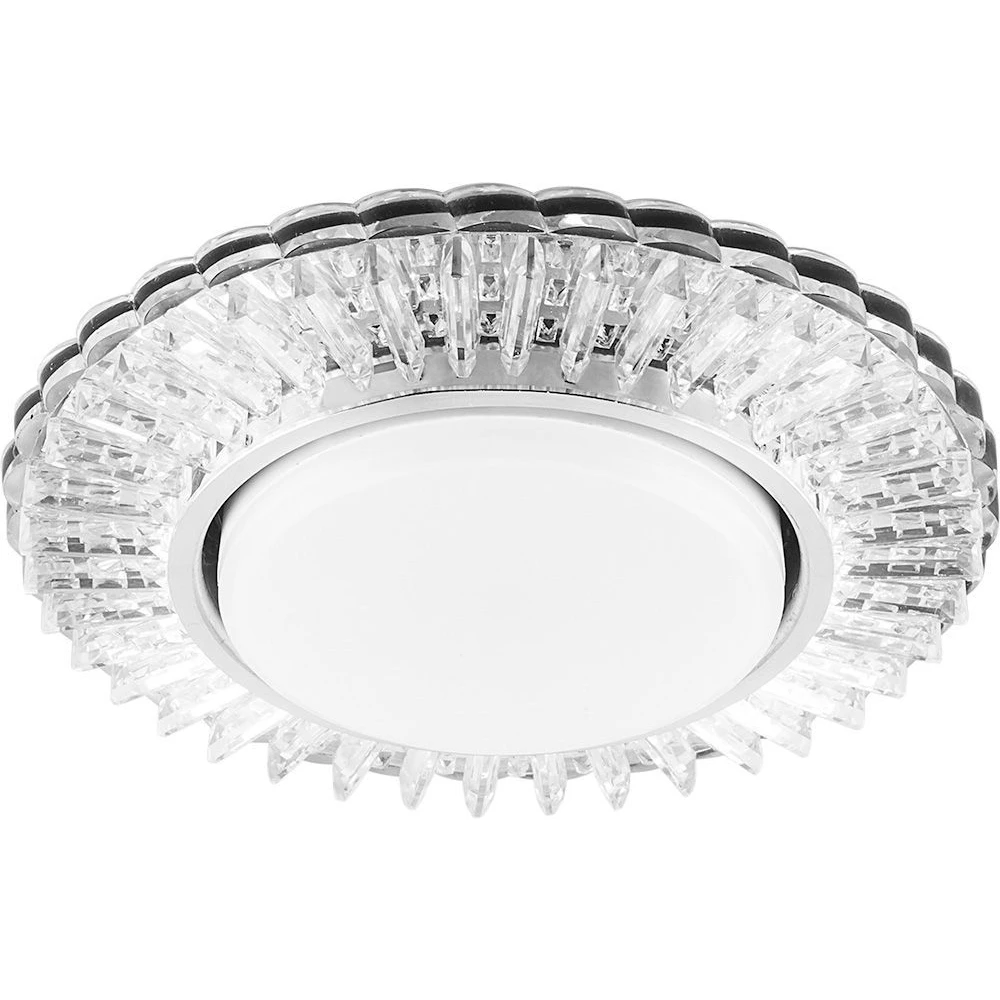Светильник встраиваемый с белой LED подсветкой Feron CD4025 потолочный GX53 без лампы прозрачный (29539) - Viokon.com