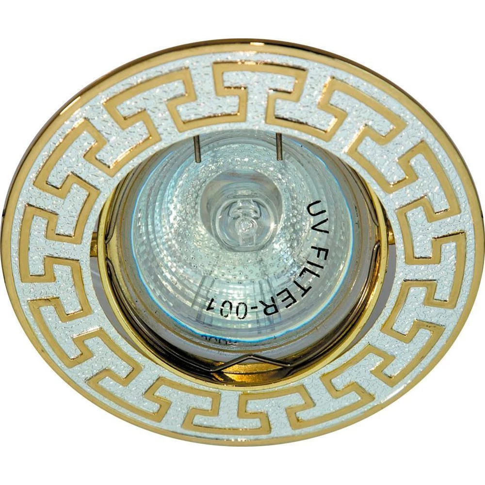 Светильник встраиваемый Feron 2008DL потолочный MR16 G5.3 серебро-золото (17809) - Viokon.com