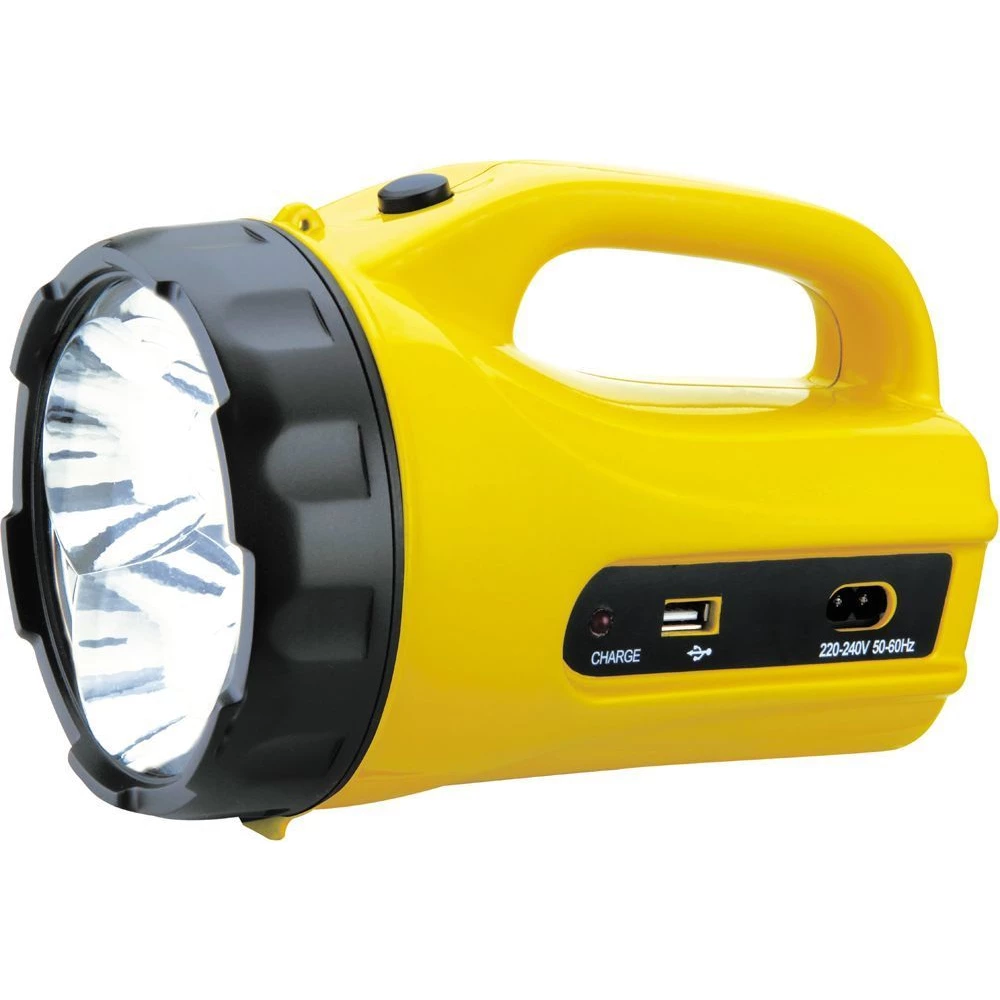 Фонарь аккумуляторный 3LEDs 9W жёлтый, TL09 (12937) - Viokon.com