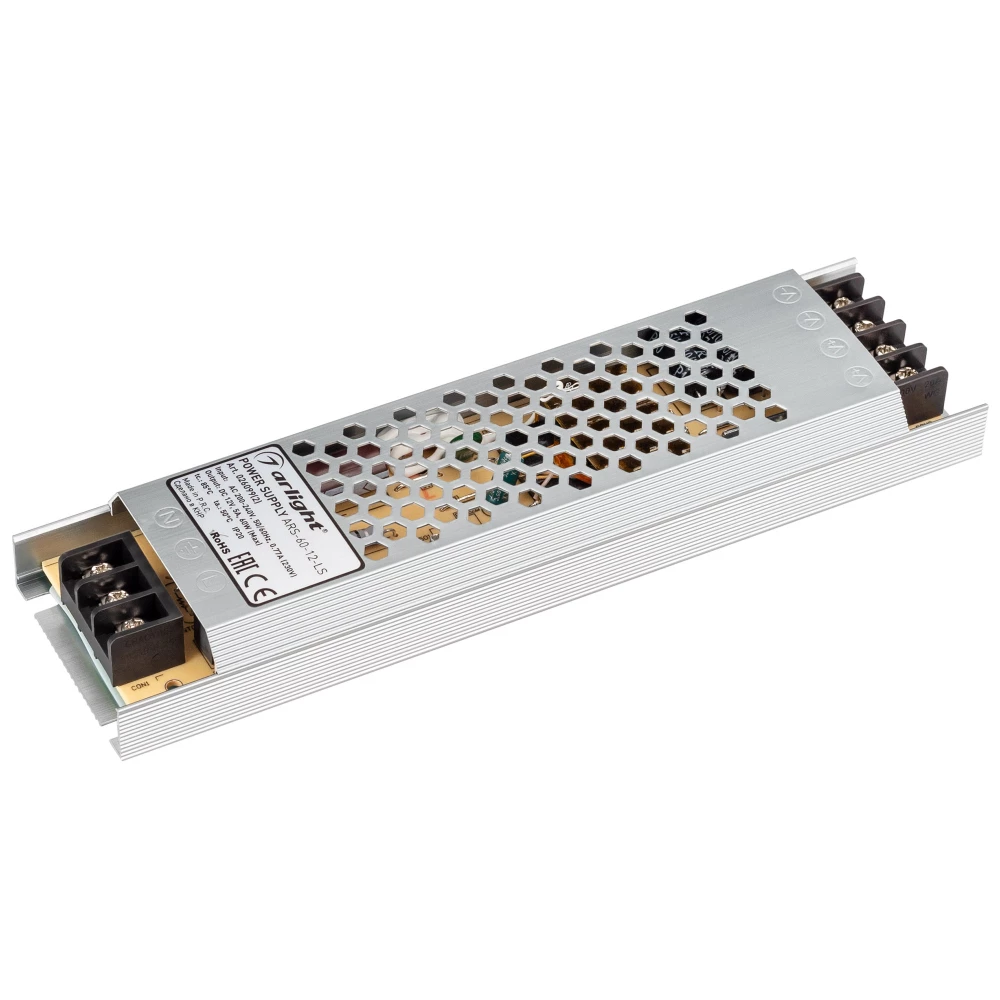 Блок питания ARS-60-12-LS (12V, 5A, 60W) (Arlight, IP20 Сетка, 2 года) 026099(2) - Viokon.com
