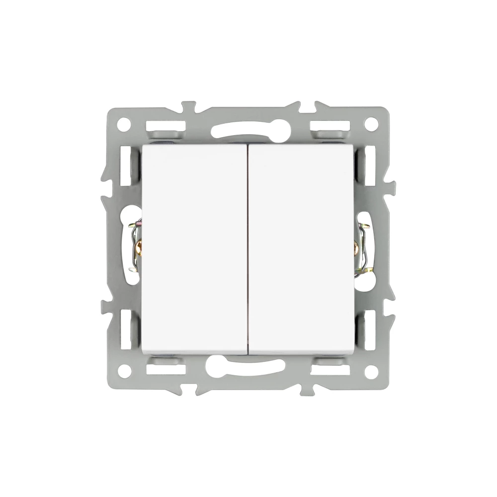 Механизм выключателя двухклавишный непроходной SWT-MK02-PL-WH (250V, 16A) (Arlight, -) 043724 - Viokon.com