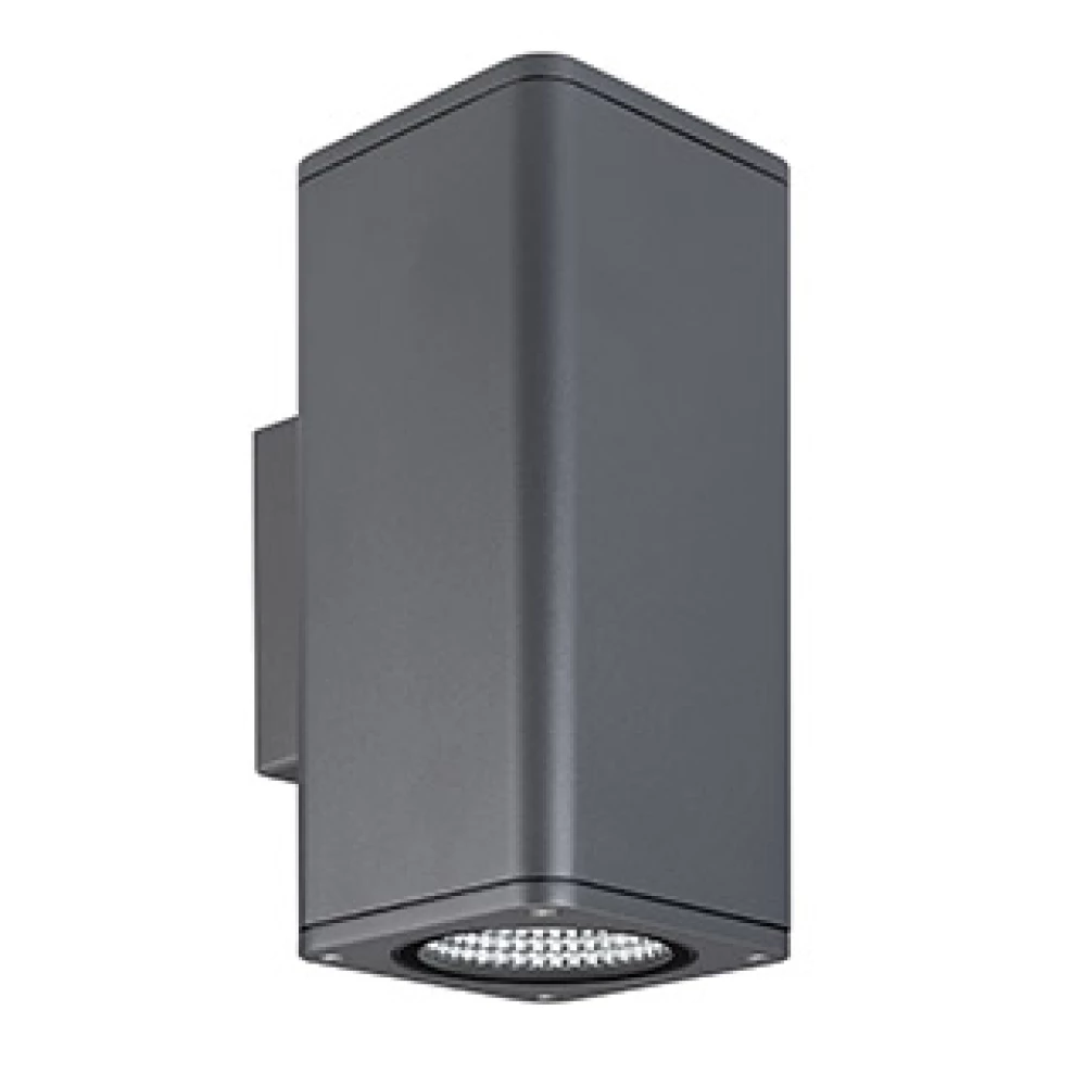 Светильник LGD-EVO-WALL-TWIN-S100x100-2x12W Warm3000 (GR, 44 deg, 230V) (Arlight, IP54 Металл, 3 года) 046195 - Viokon.com