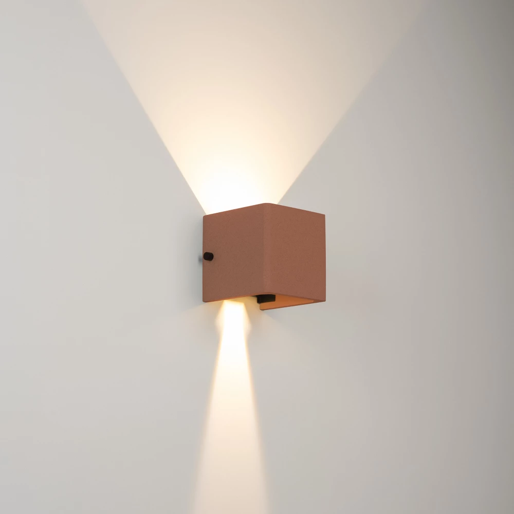Светильник LGD-PERAN-WALL-S120x120-6W Warm3000 (Beige red, 0-80 deg, 230V) (Arlight, IP65 Бетон, 3 года) 061761 - Viokon.com