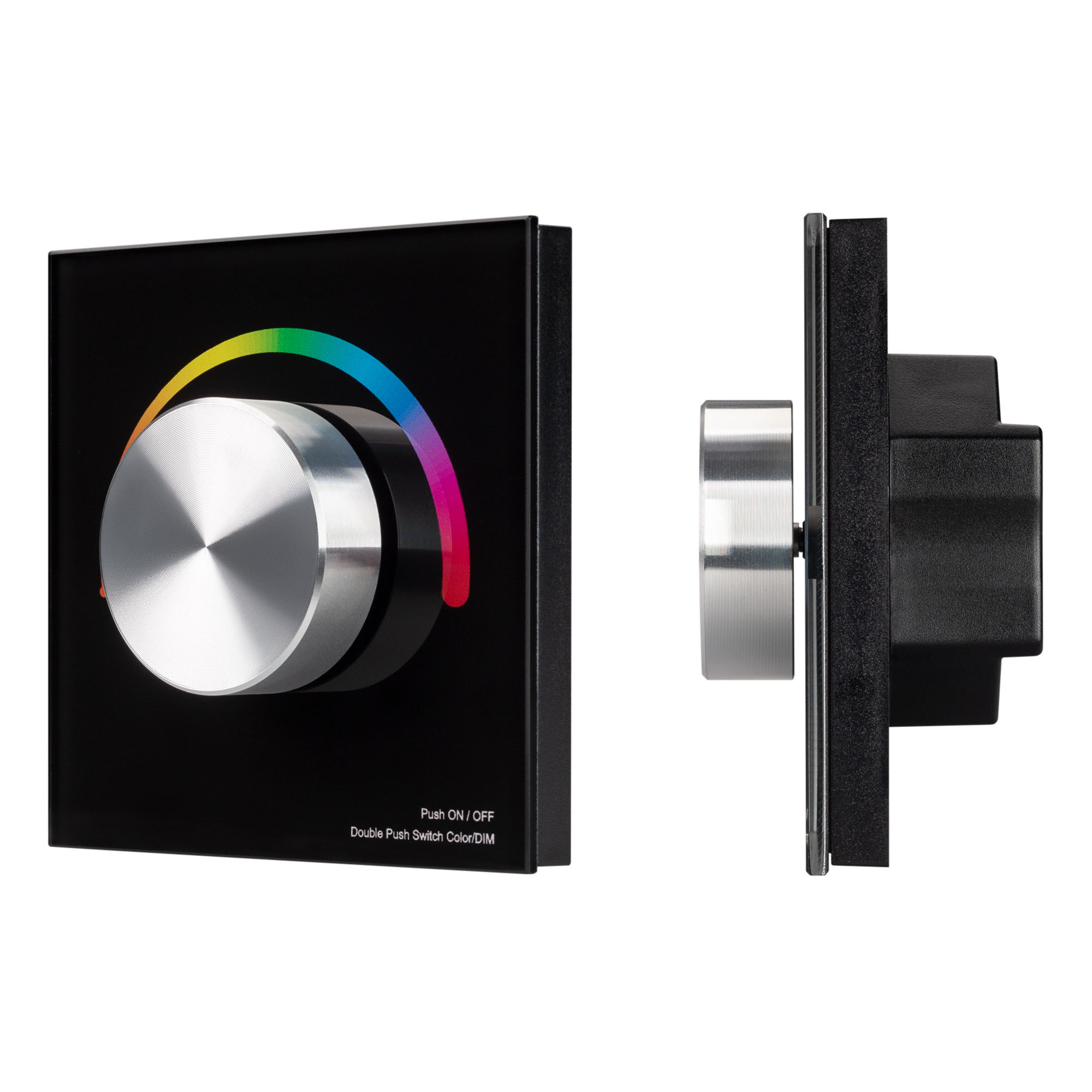 Панель SMART-P8-RGB-G-IN Black (12-24V, 3x4A, Rotary, 2.4G) (Arlight, IP20 Пластик, 5 лет) 033763 - Viokon.com