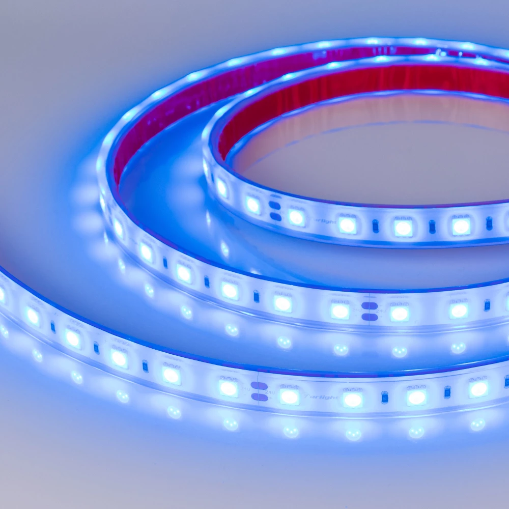 Лента герметичная RTW-PFS-B60-13mm 24V Blue (14.4 W/m, IP68, 5060, 5m) (Arlight, 14.4 Вт/м, IP68) 036171 - Viokon.com