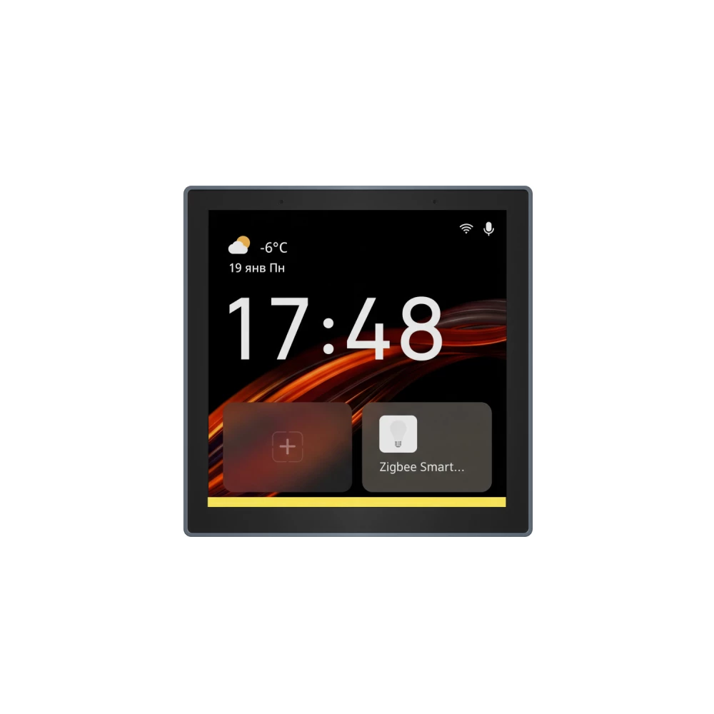 DK7405-BK Панель управления умным домом 4 Wi-Fi  Zigbee  Bluetooth Tuya  Smart Life алюминий  закалнное стекло цвет чрный - Viokon.com