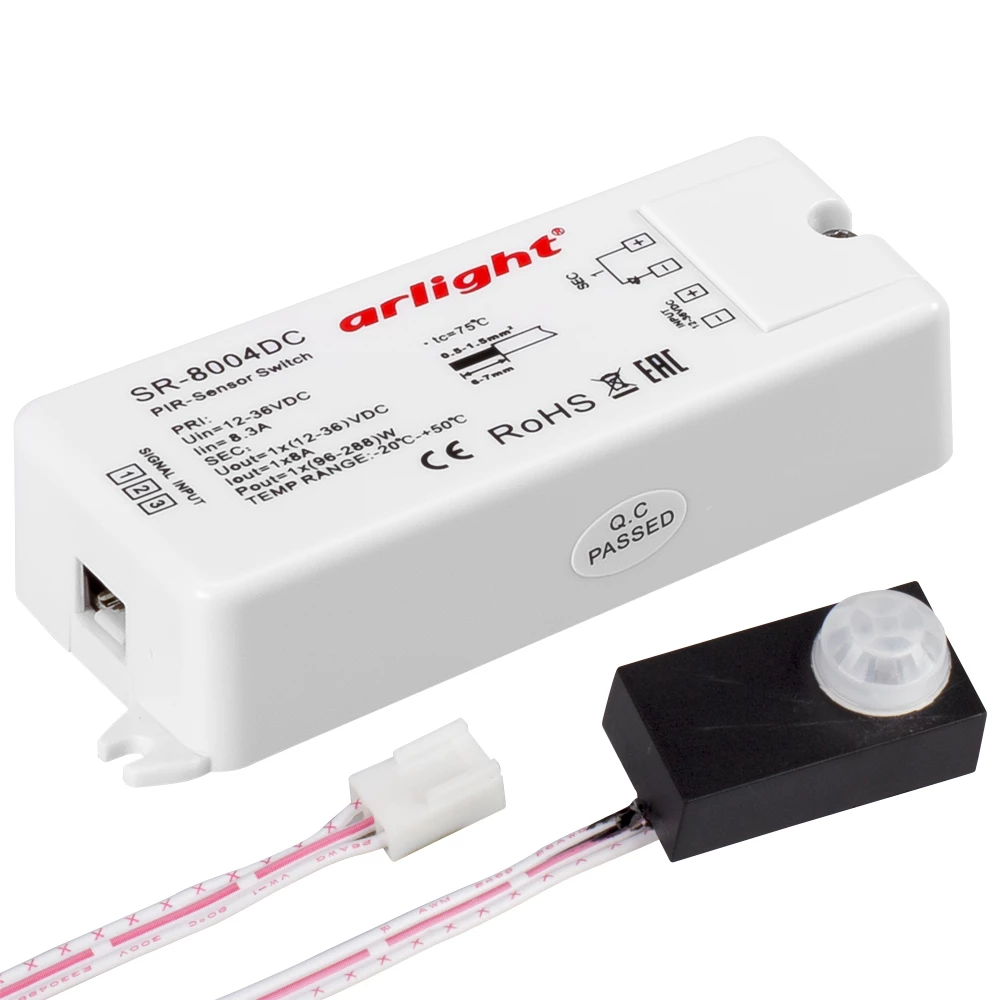 Датчик SR-8004-DC black (12-36V, 96-288W, PIR-Sensor) (Arlight, -) 020866 - Viokon.com