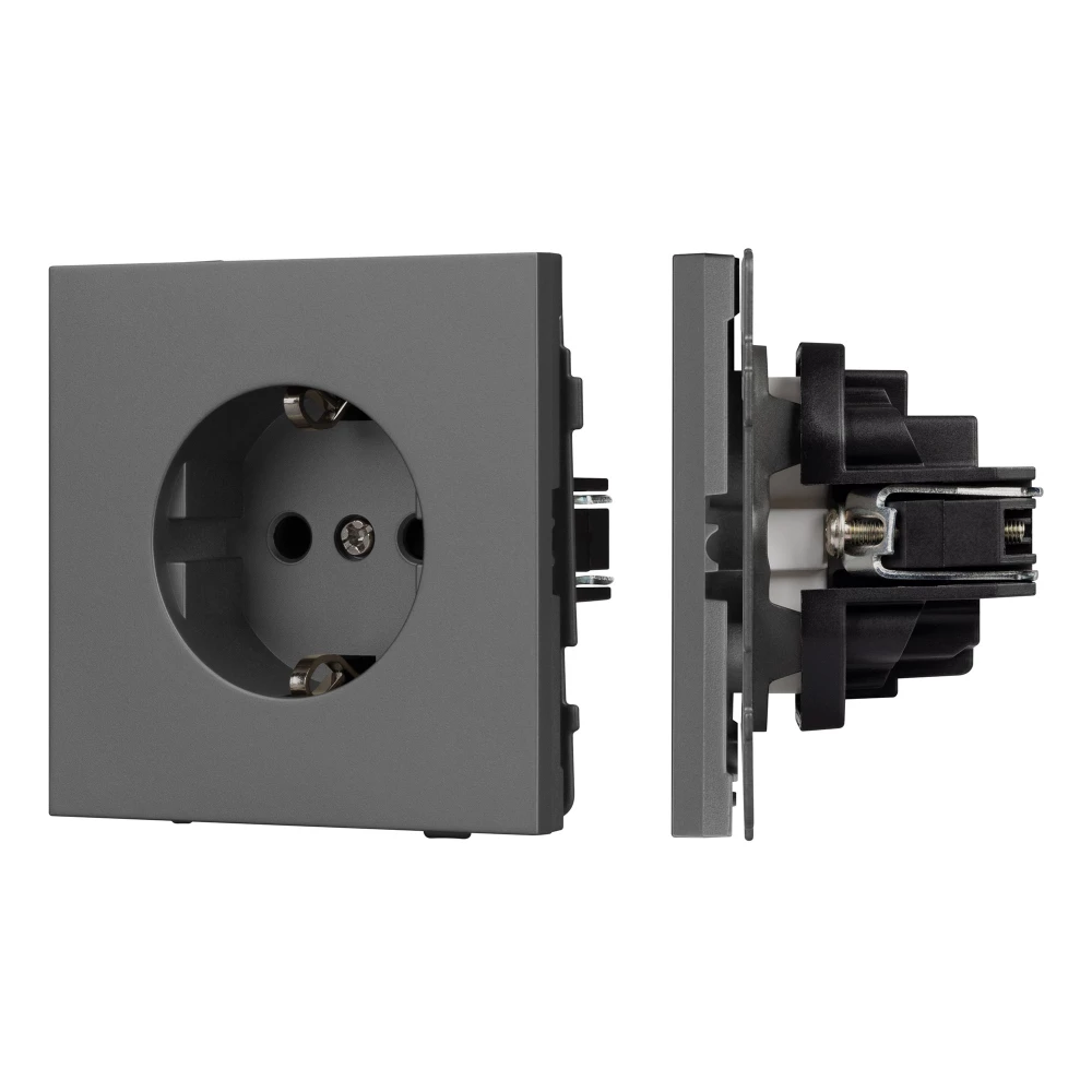 Механизм электрической розетки SCT-NOBE-MEU1-SFPL-GR (230V, 16A) (Arlight, Серый базальт) 054279 - Viokon.com