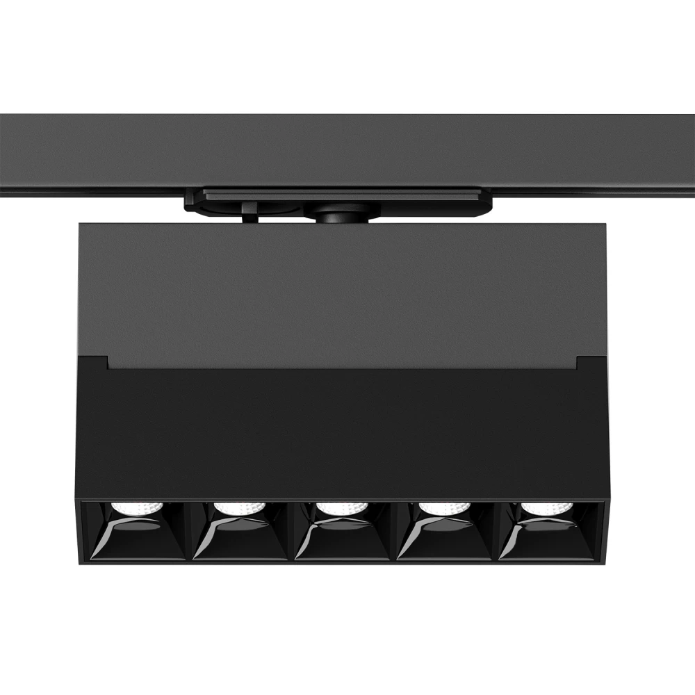 DK6446-BK Поворотный однофазный трековый светильник EDDER со светодиодом L136mm 220V 10W 30 4000K IP20 черный алюминий - Viokon.com