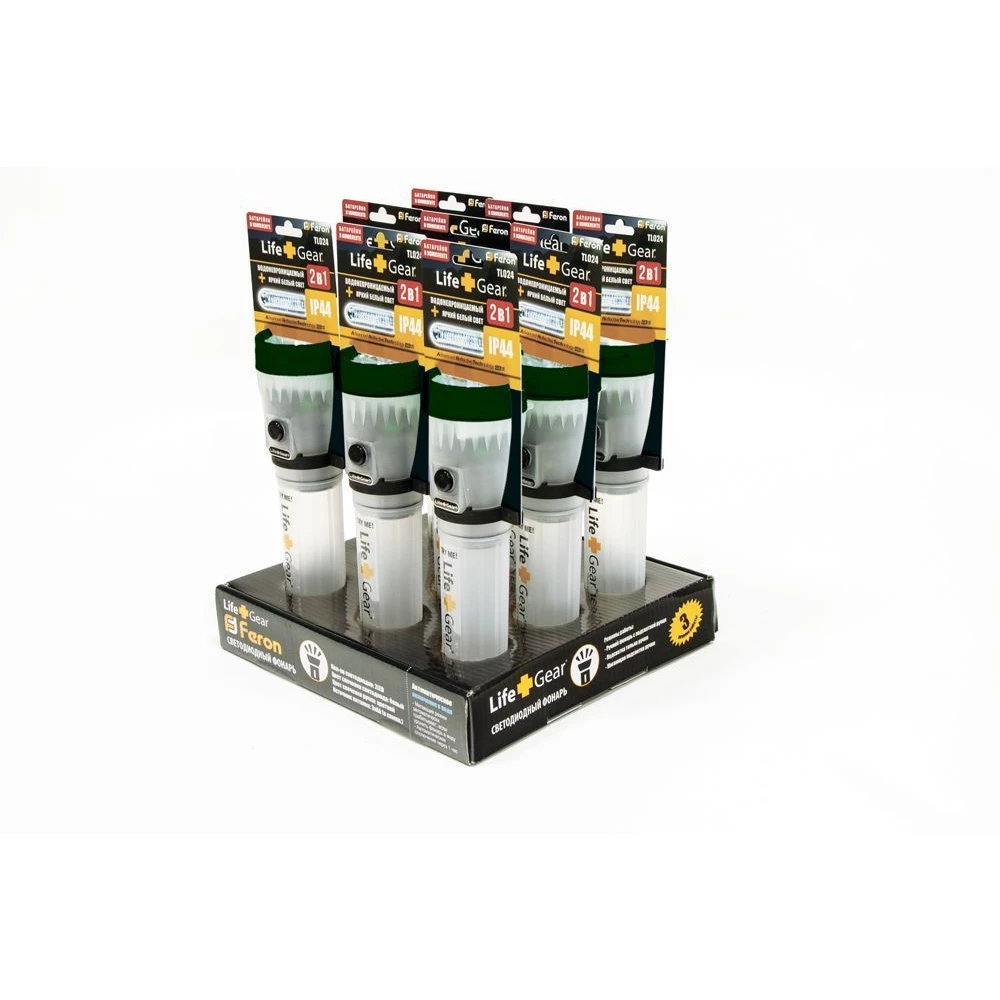 Фонарь 5+1 Leds черный 3*AA, TL024 (12944) - Viokon.com