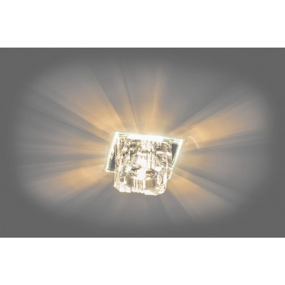 Светильник встраиваемый с разноцветной LED подсветкой Feron JD61 JCD9 прозрачный (27982) - Viokon.com