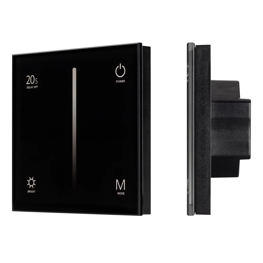 Панель SMART-P6-DIM-G-IN Black (12-24V, 4x3A, Sens, 2.4G) (Arlight, IP20 Пластик, 5 лет) 034780 - Viokon.com