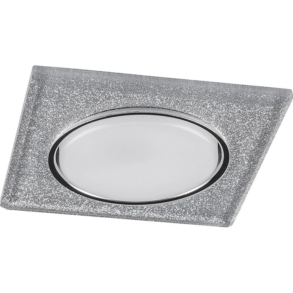 Светильник встраиваемый с белой LED подсветкой Feron CD4040 потолочный GX53 без лампы, серебро,  хром (40517) - Viokon.com