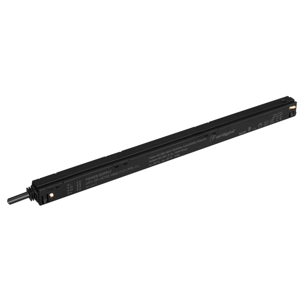 Блок питания ARV-SP-48100-MAG-FLEX-PFC-BK (48V, 2.1A, 100W) (Arlight, IP20 Пластик, 5 лет) 039917 - Viokon.com